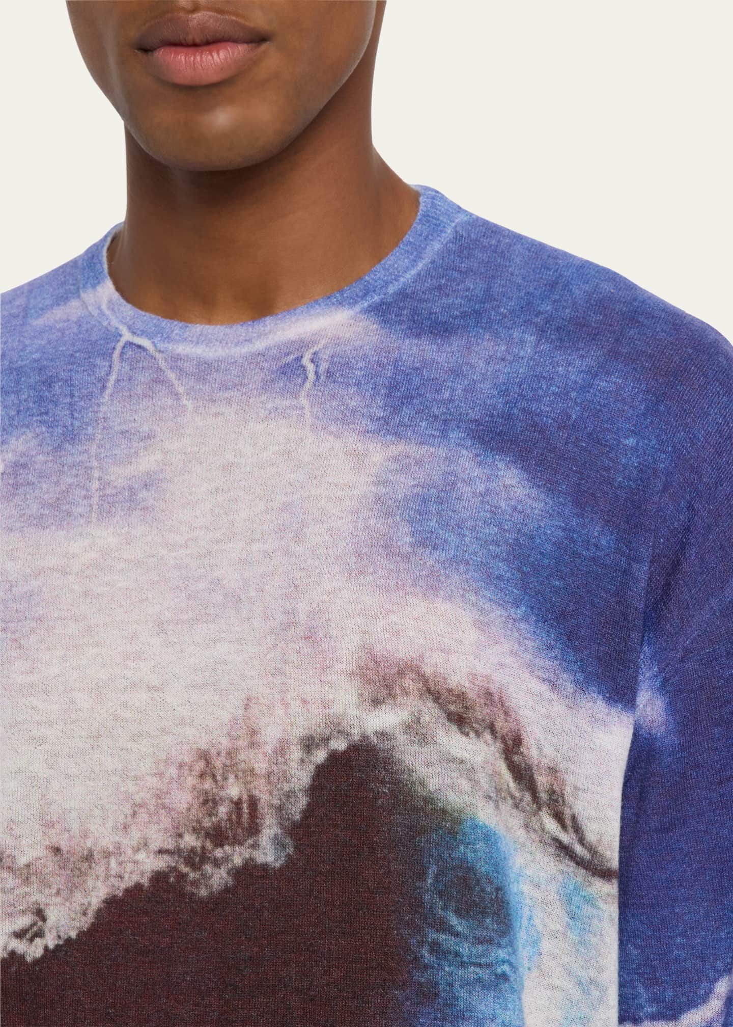 ERL Men's Ocean-Print Sweater Image 5 of 5
