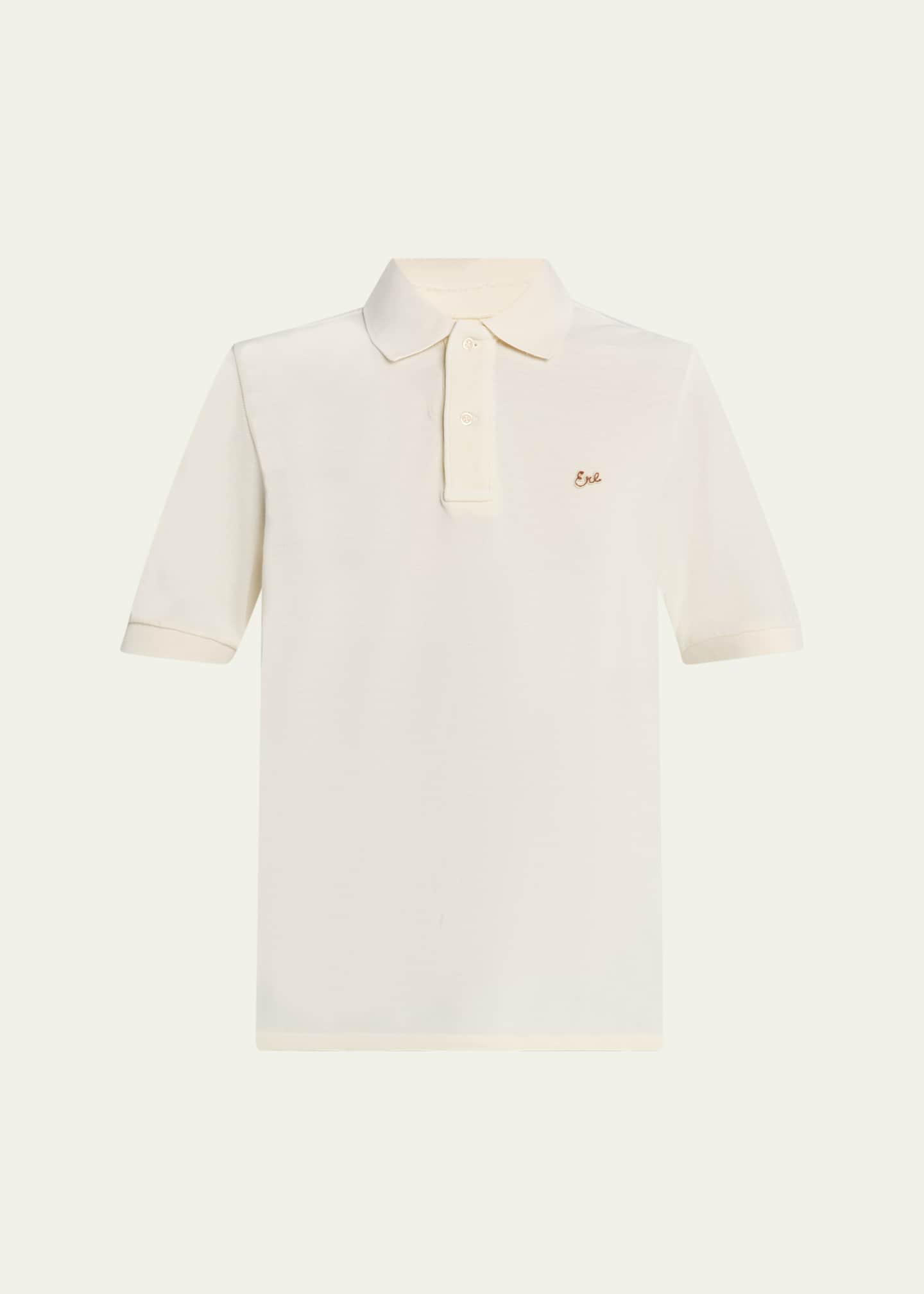 ERL Men's Script Logo Polo Shirt Image 1 of 5
