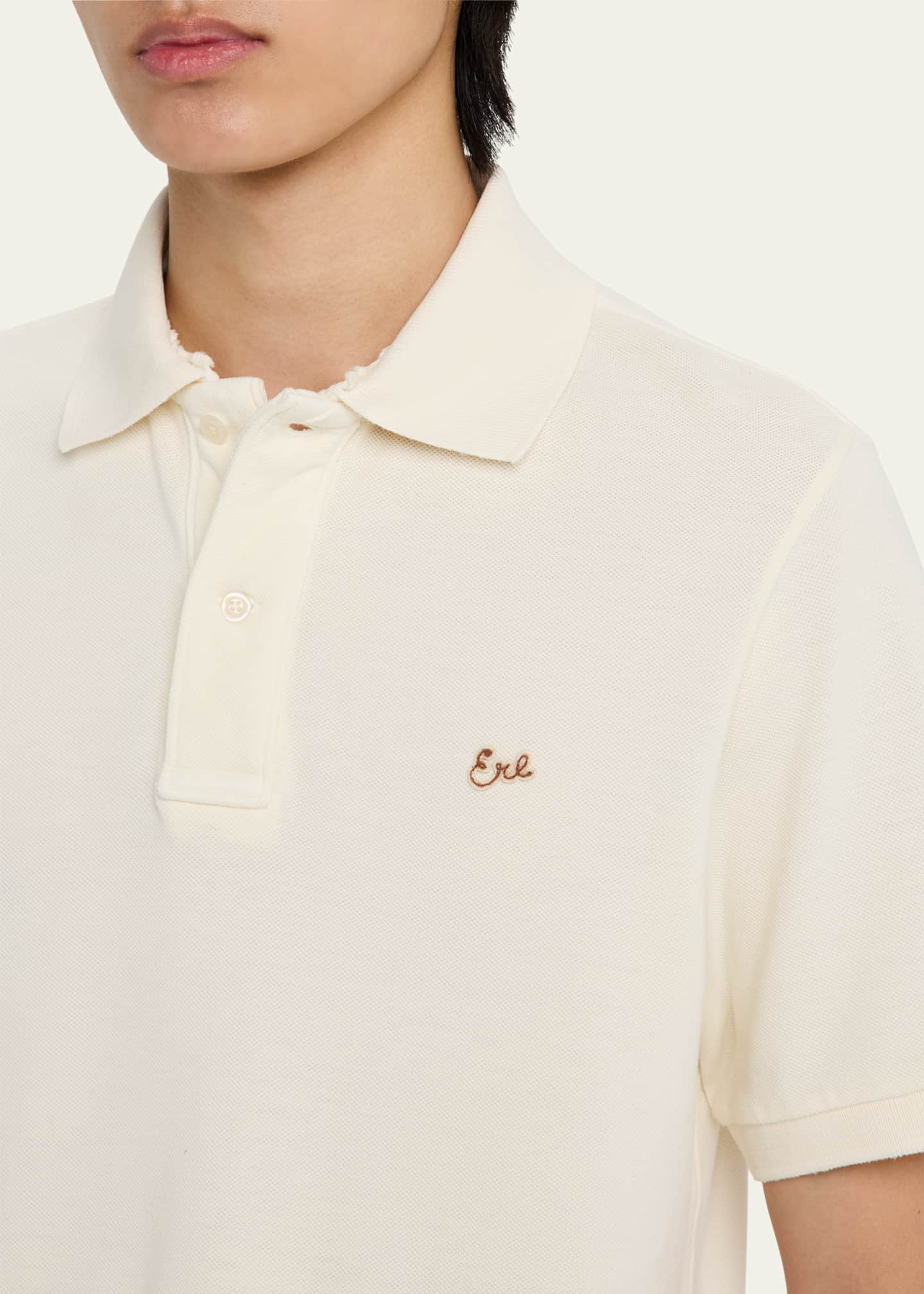 ERL Men's Script Logo Polo Shirt Image 5 of 5