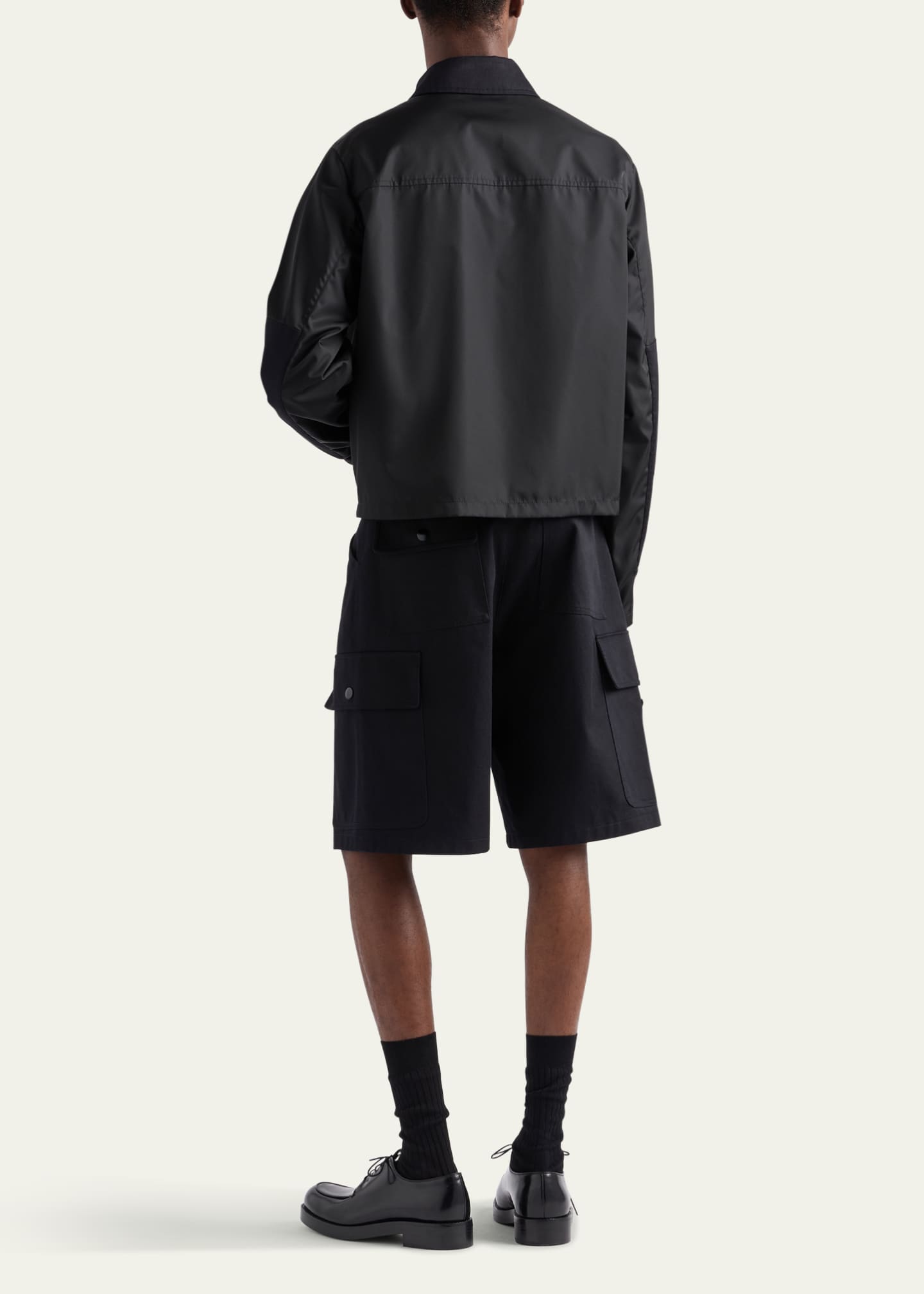 Prada Men's Cropped Re-Nylon Jacket Image 3 of 4