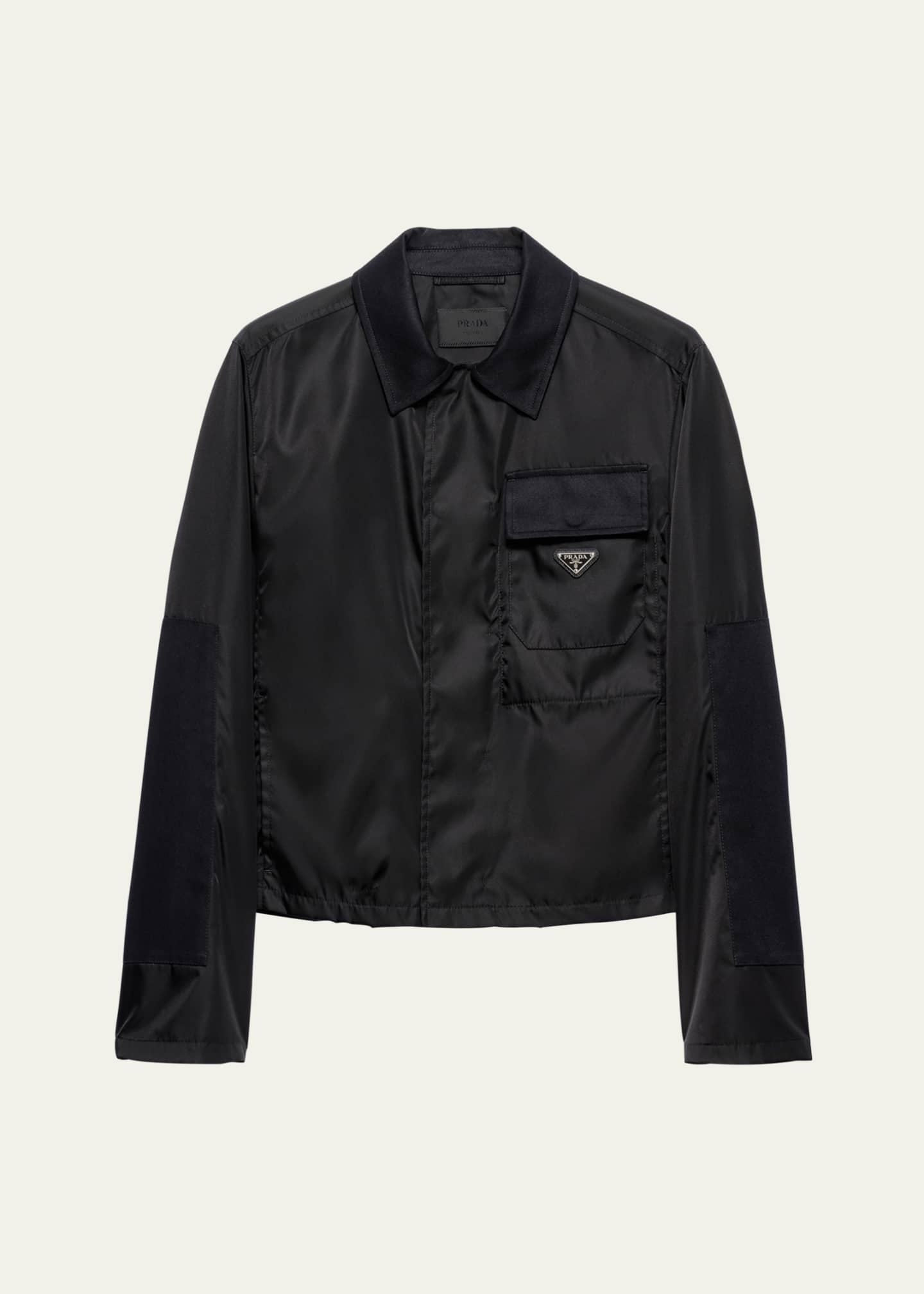 Prada Men's Cropped Re-Nylon Jacket Image 1 of 4