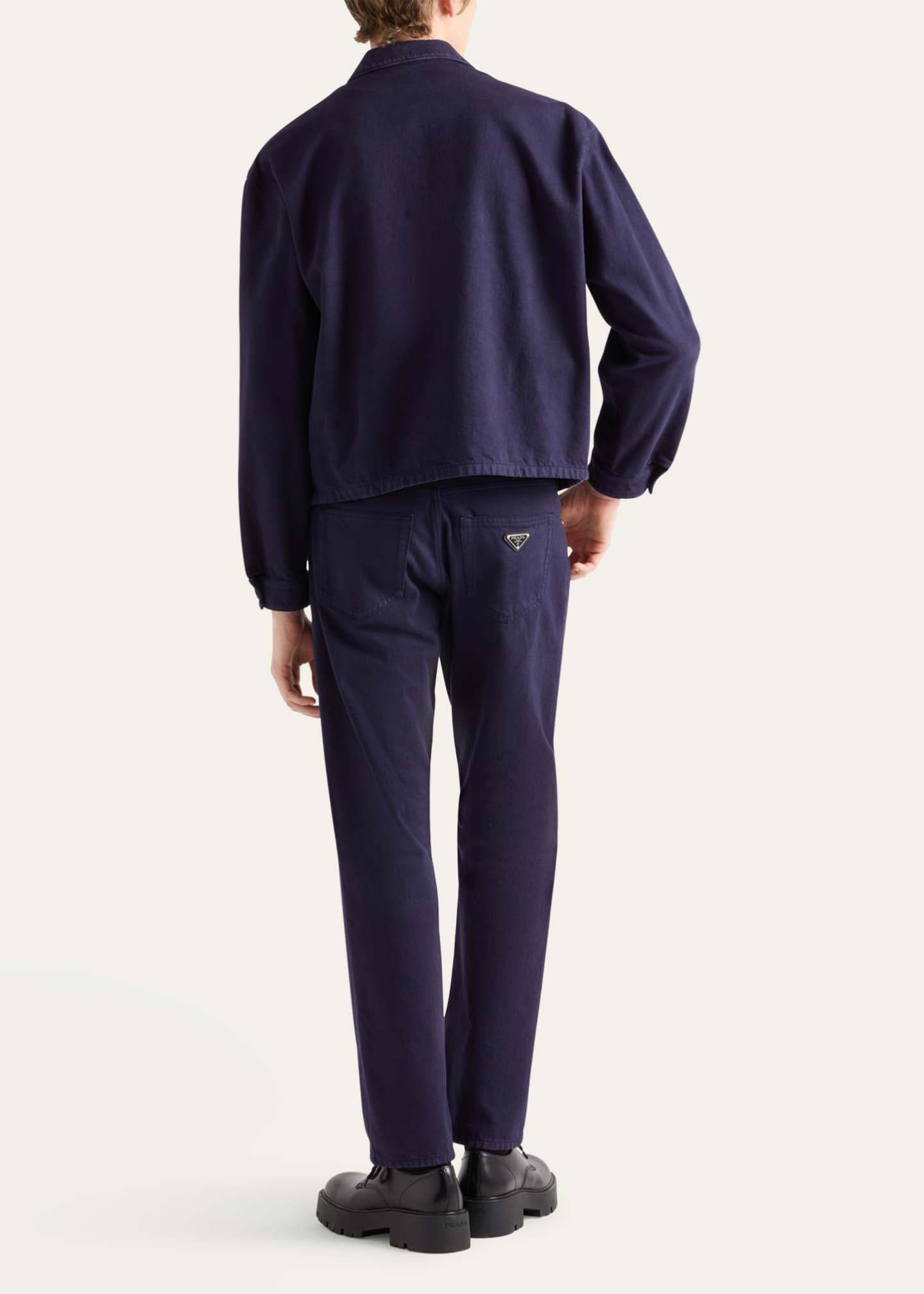 Prada Men's Old Denim Zip Jacket Image 3 of 4