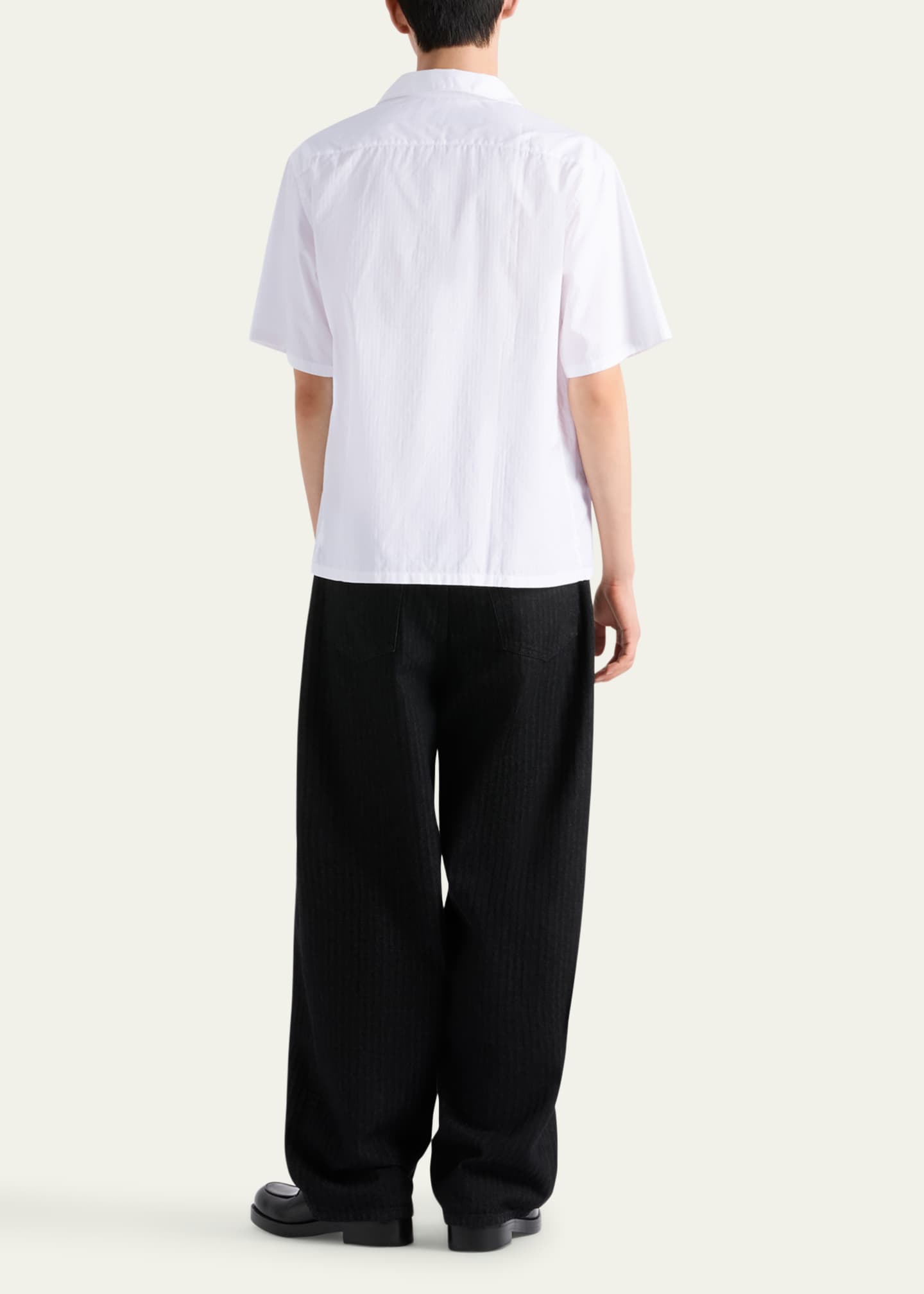 Prada Men's Cotton Bowling Shirt Image 3 of 3