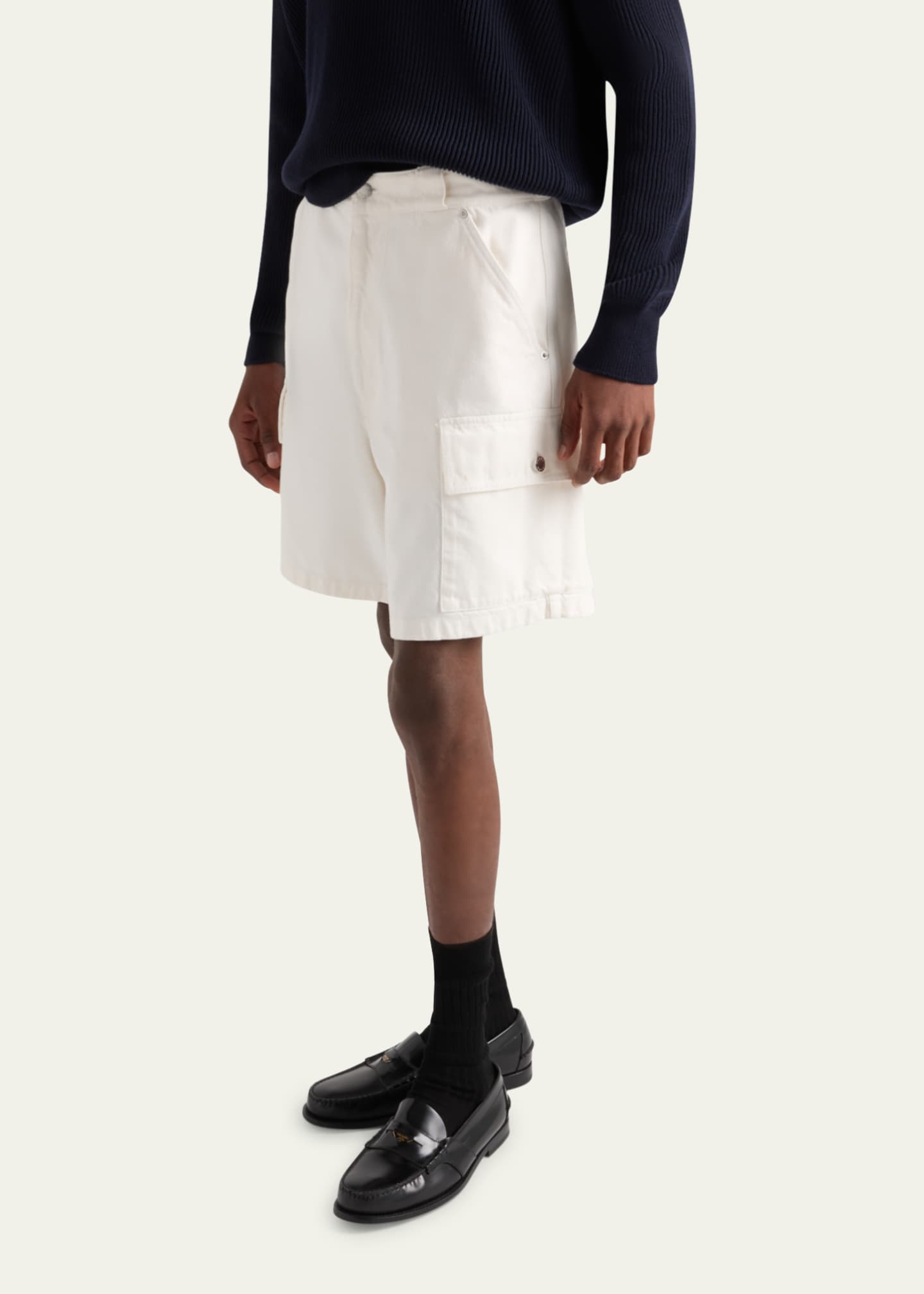 Prada Men's Denim Bermuda Shorts Image 4 of 5