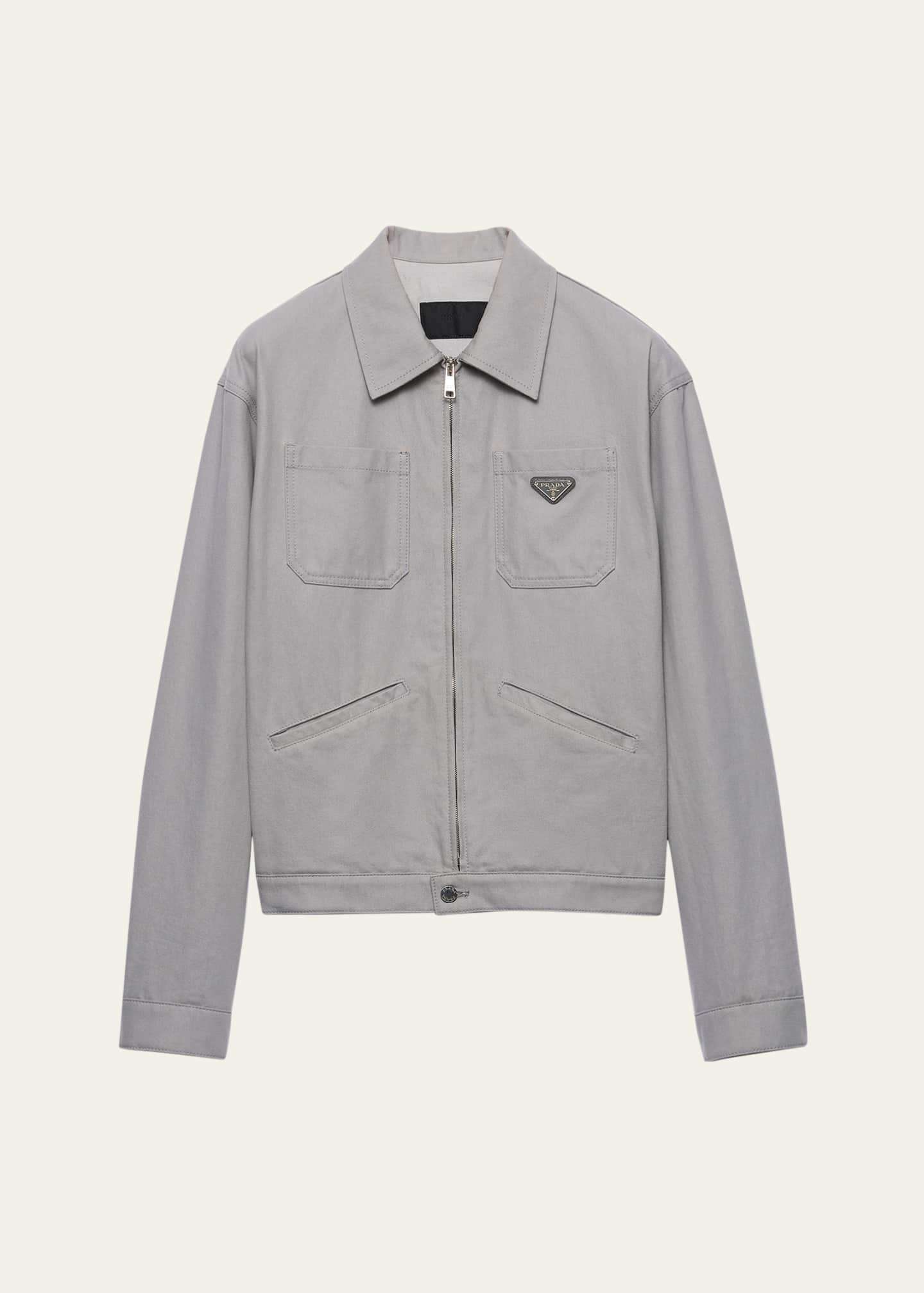 三越伊勢丹 | PRADA/プラダ_Men通販 | シルクxレザー ブルゾン
