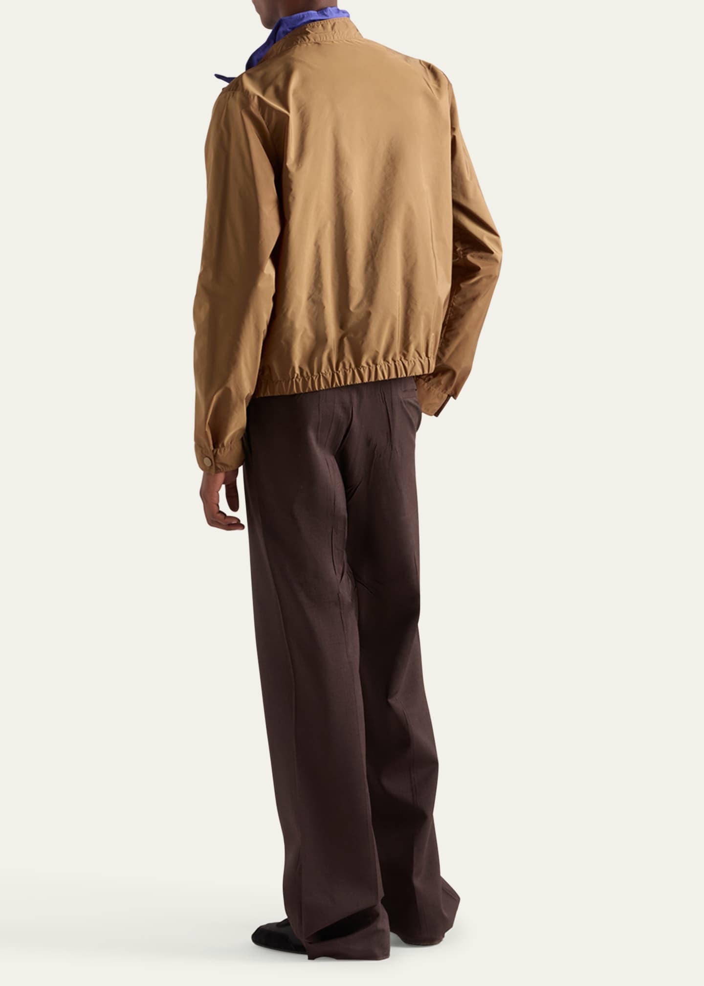 Prada Men's Re-Nylon Snap-Front Jacket Image 3 of 4
