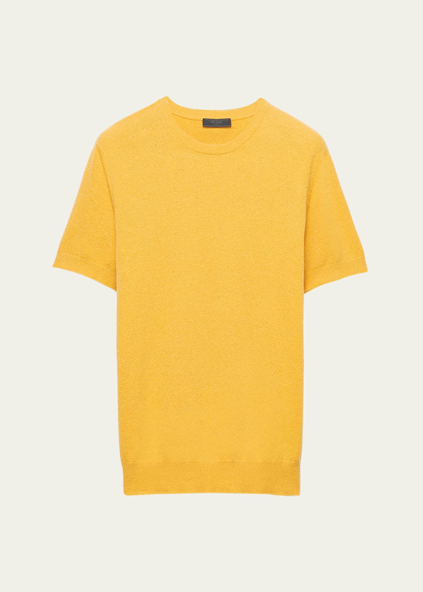 Prada Men's Solid Short-Sleeve Sweater Image 1 of 3