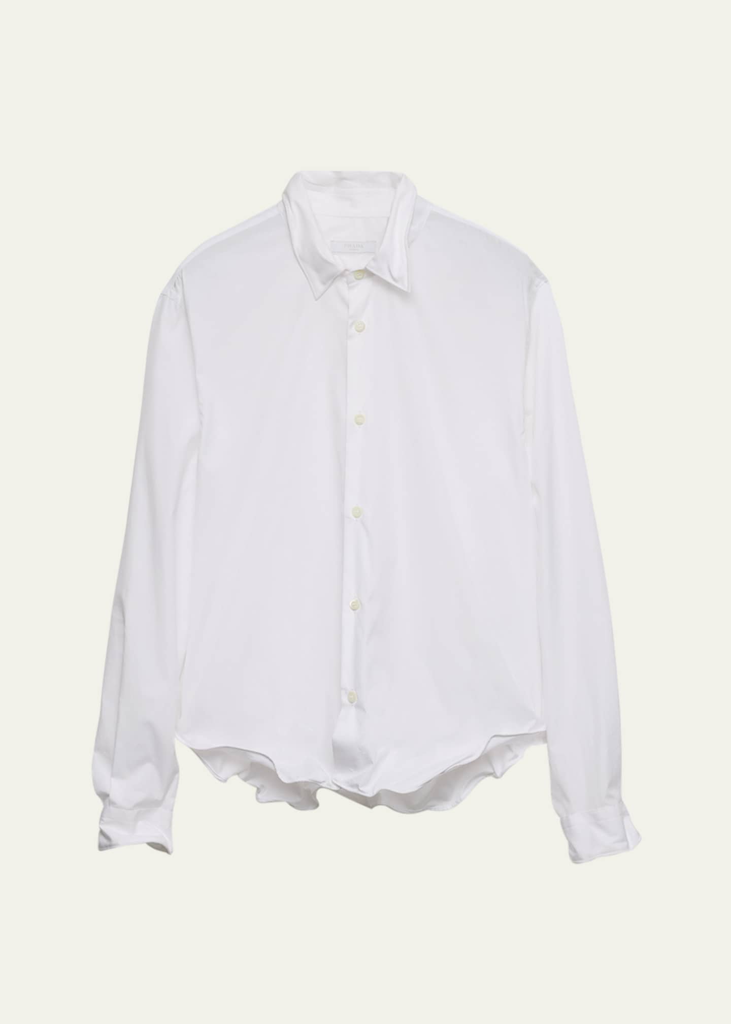 Prada Men's Poplin Wire Button-Down Shirt Image 1 of 4