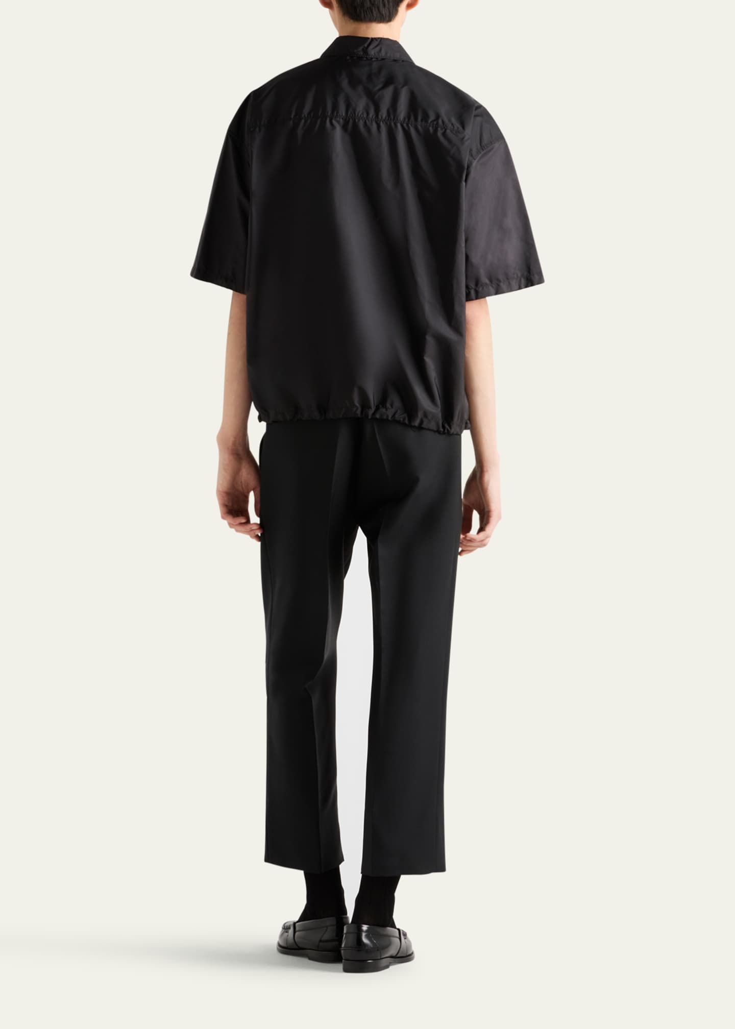 Prada Men's Re-Nylon Zip-Up Shirt Image 3 of 4