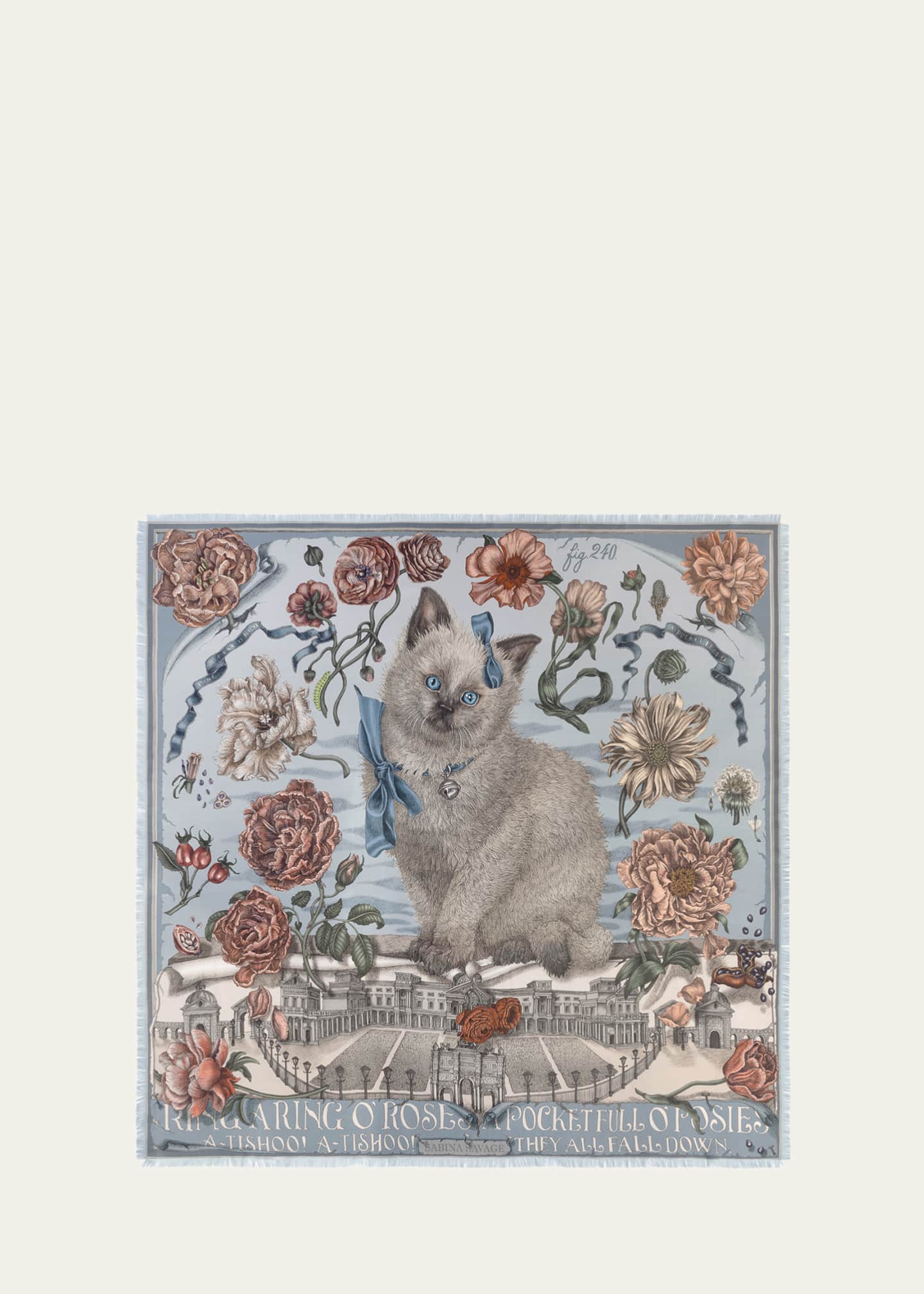 Sabina Savage Ring A Ring O' Roses Silk Twill Scarf, 135x135