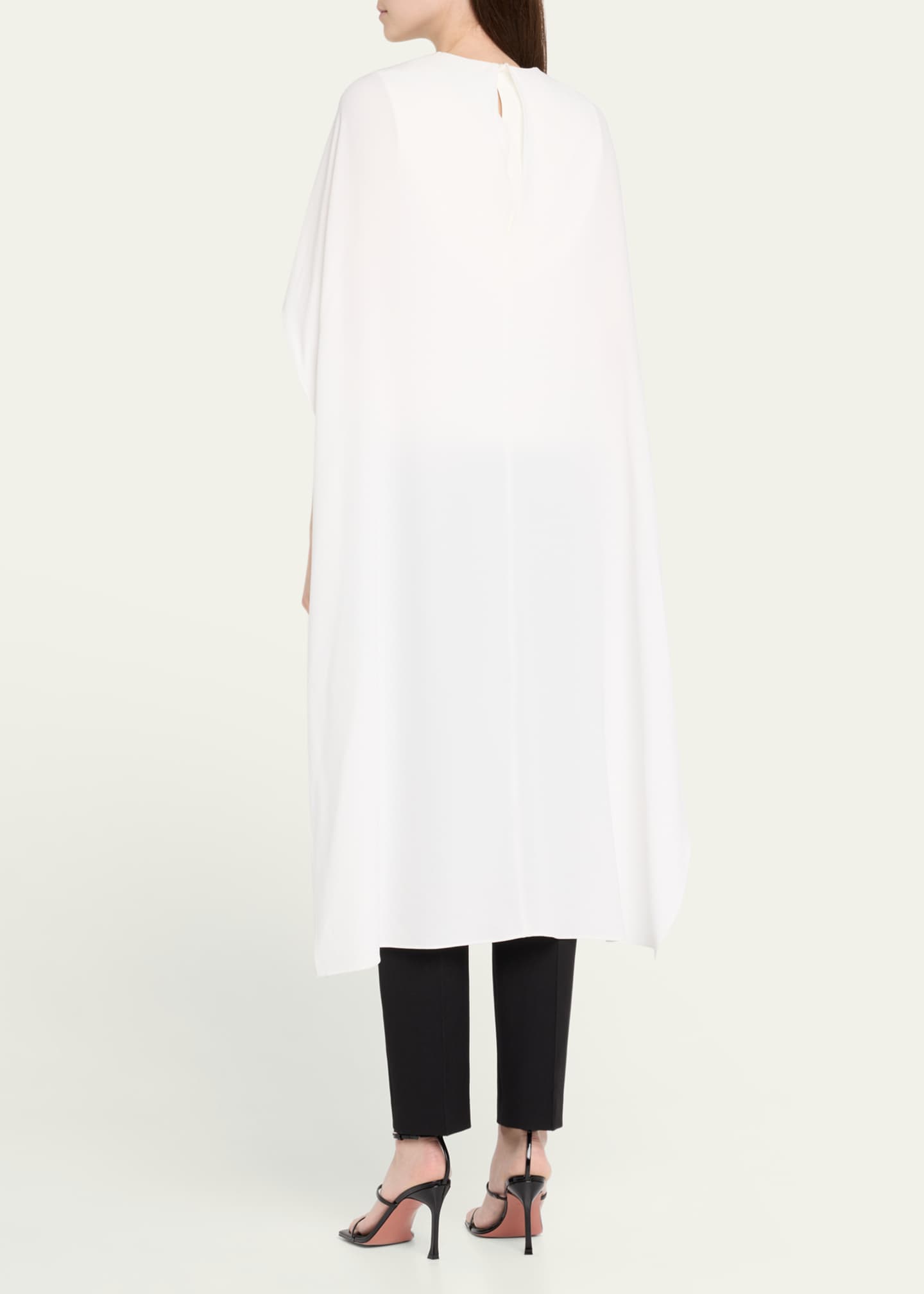 Roland Mouret Asymmetric Satin Crepe Cape Top Image 3 of 5
