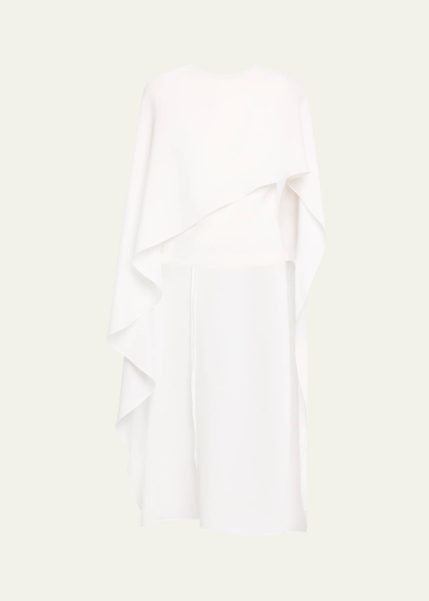 Roland Mouret Asymmetric Satin Crepe Cape Top Image 1 of 5