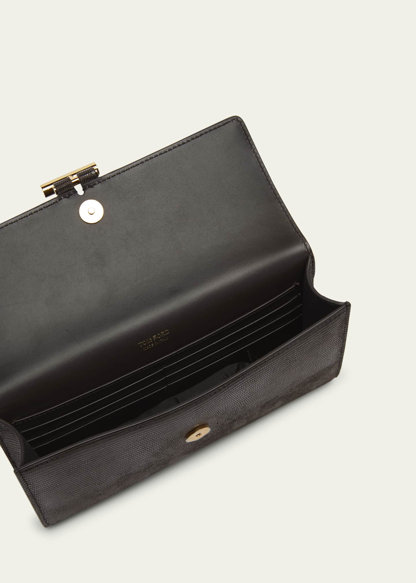TOM FORD Tara Pouch Wristlet in Lizard-Embossed Leather Image 4 of 6
