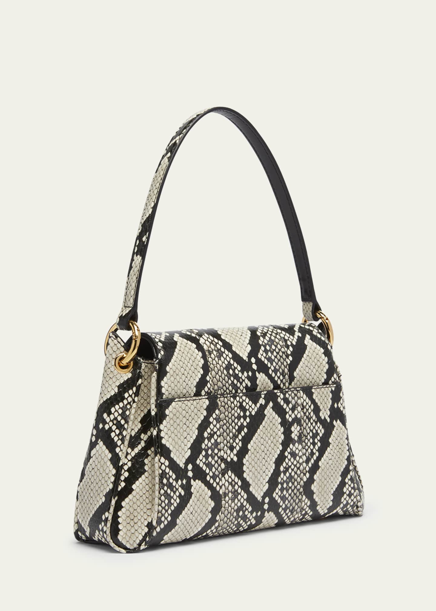 TOM FORD Tara Small Shoulder Bag in Python-Printed Leather