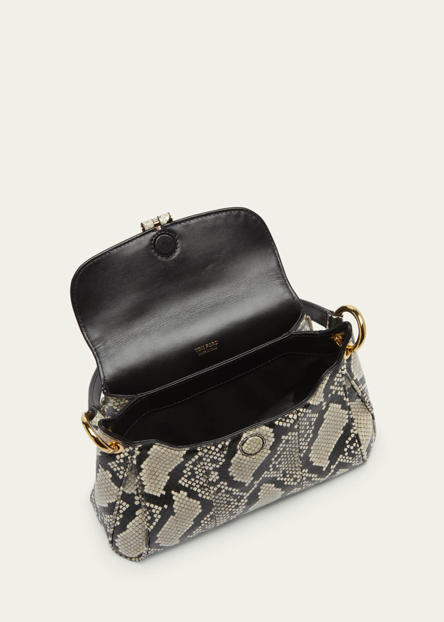 TOM FORD Tara Small Shoulder Bag in Python-Printed Leather Image 4 of 6