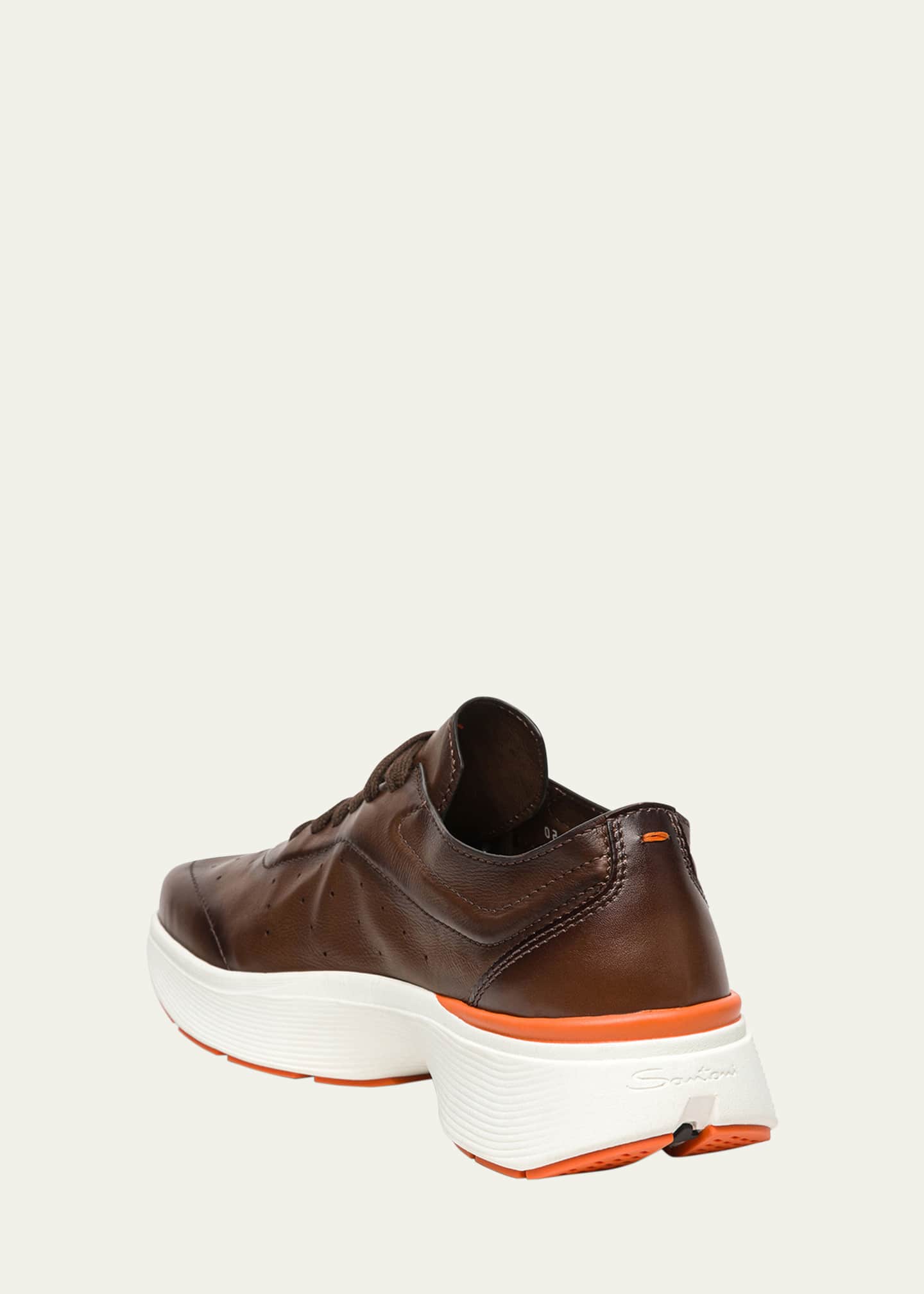Santoni Men's Bounce Lambskin Runner Sneakers Image 3 of 5