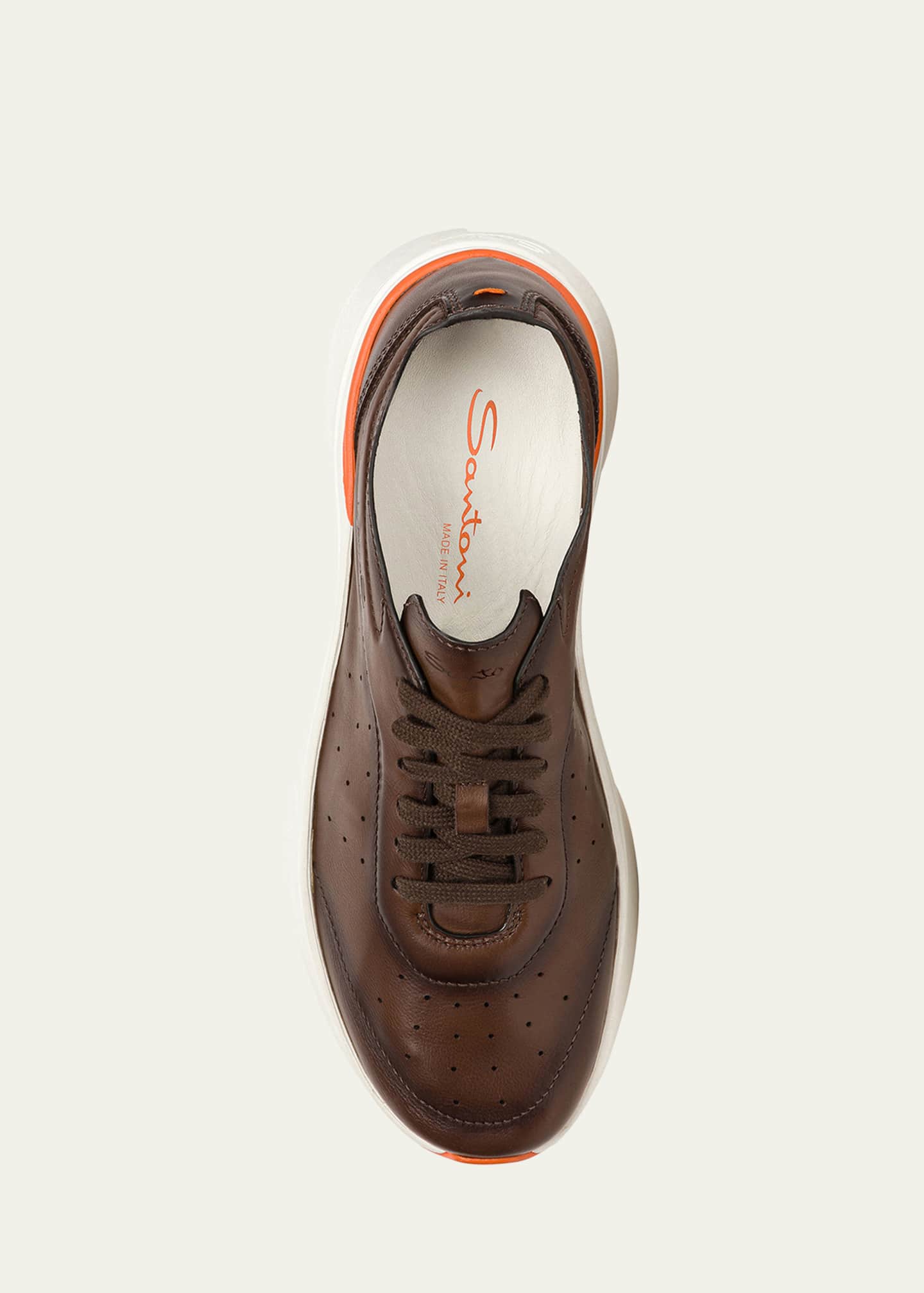 Santoni Men's Bounce Lambskin Runner Sneakers Image 5 of 5