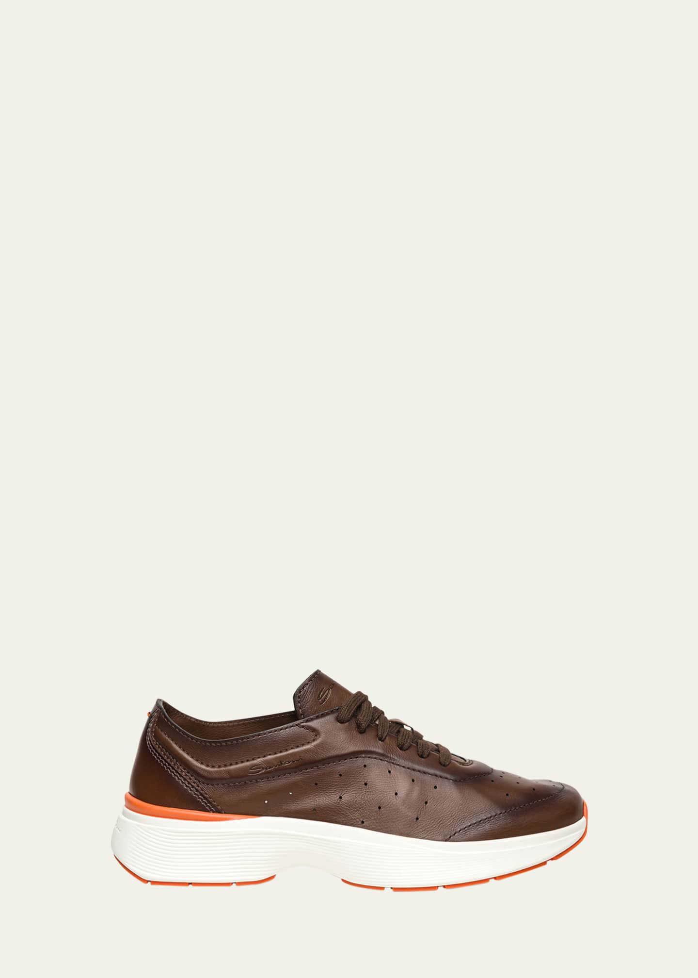 Santoni Men's Bounce Lambskin Runner Sneakers Image 1 of 5