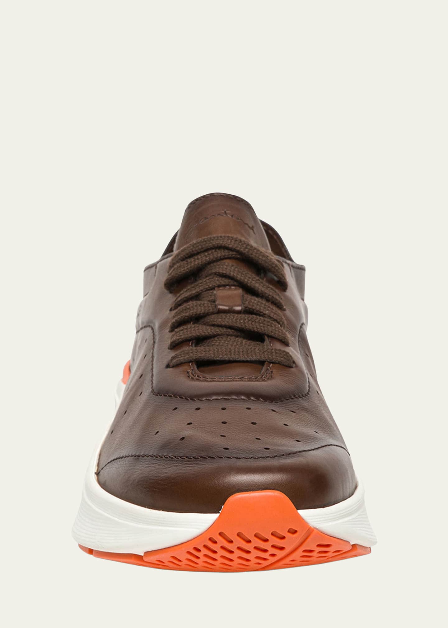 Santoni Men's Bounce Lambskin Runner Sneakers Image 4 of 5