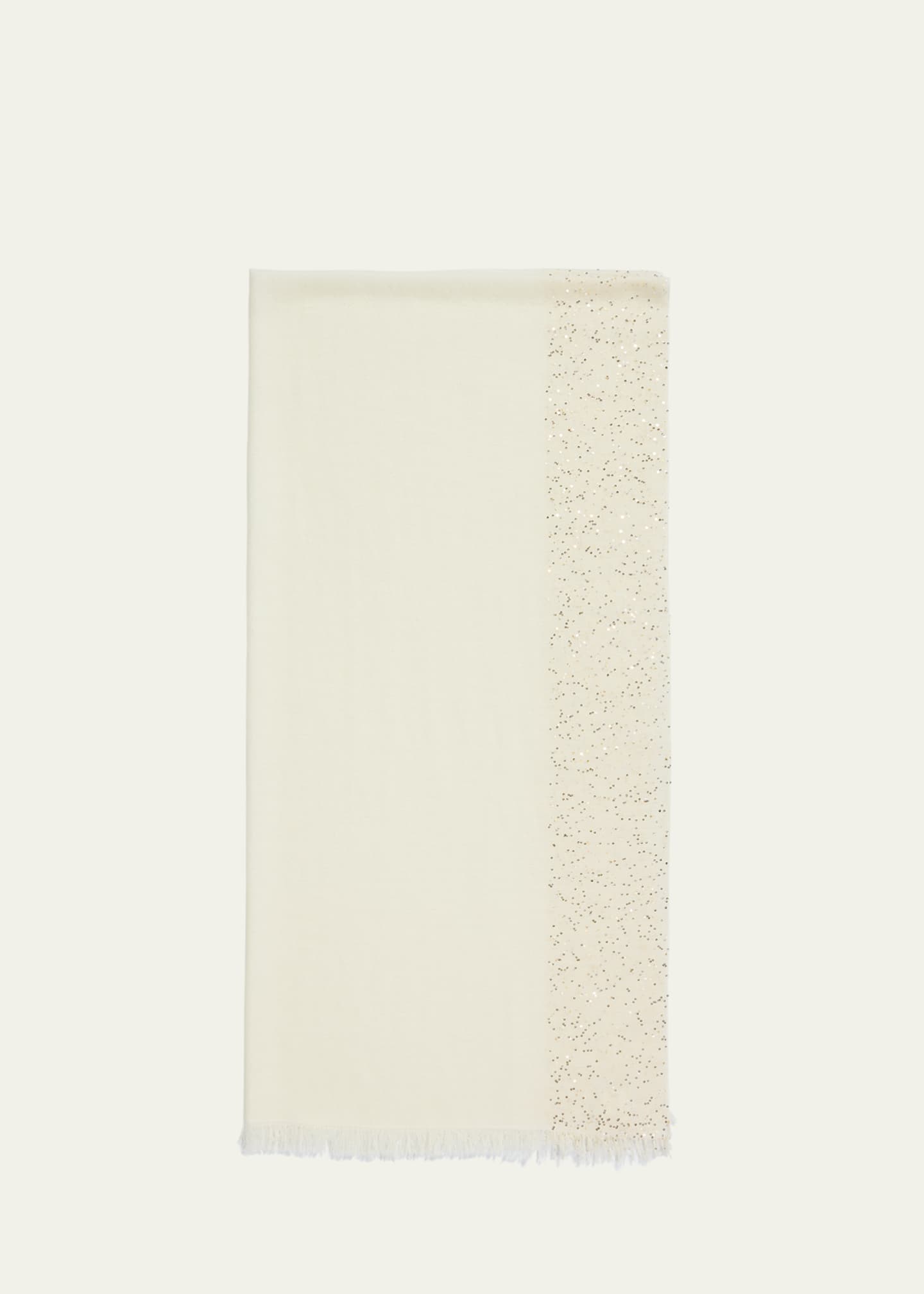 Faliero Sarti New Dalia Sequin Virgin Wool-Blend Scarf Image 1 of 3