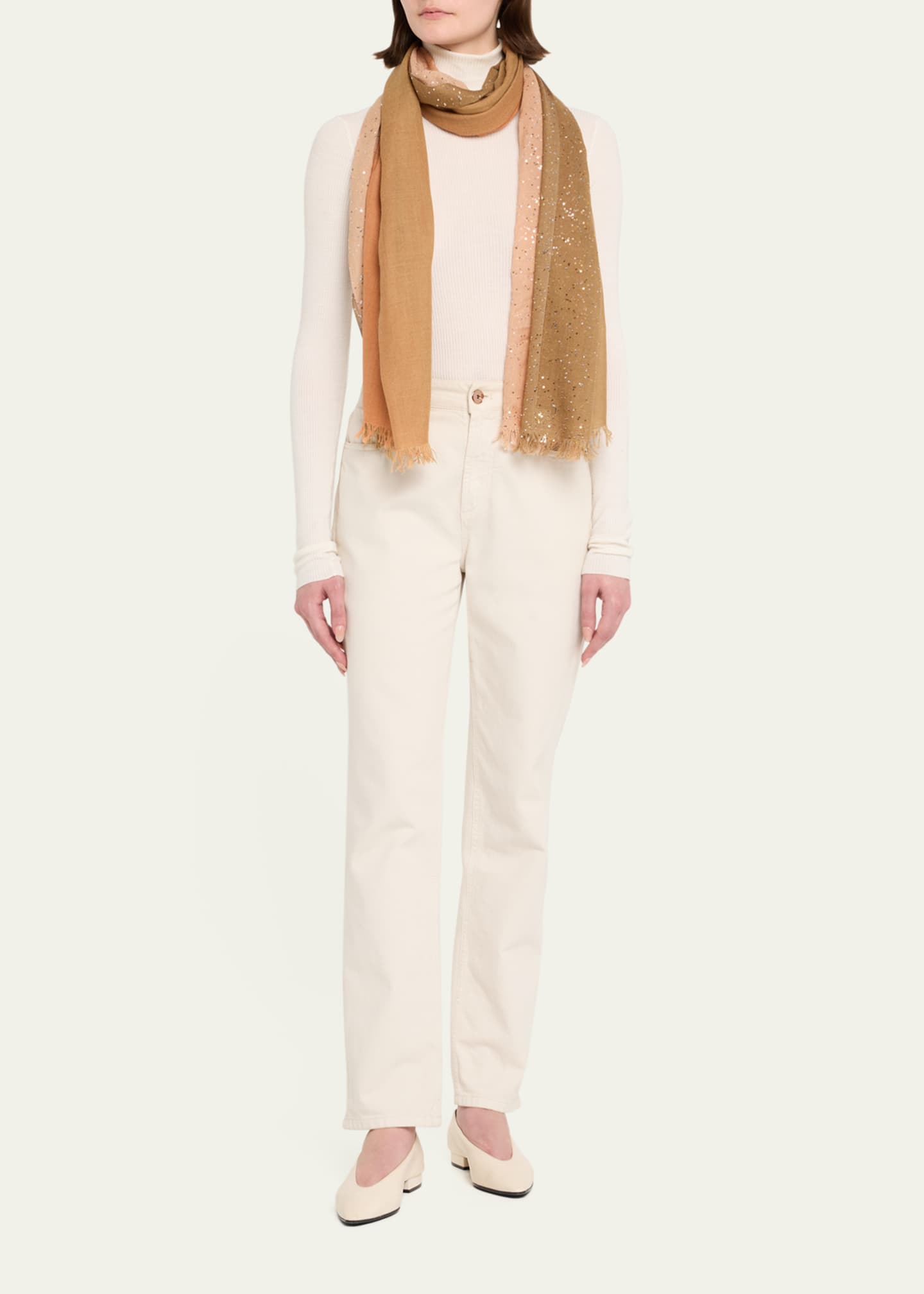 Faliero Sarti Girl's New Dania Virgin Wool-Blend Scarf Image 2 of 4