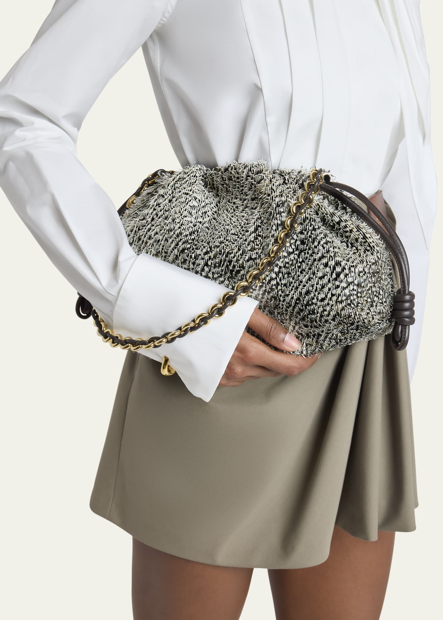 Loewe Flamenco Medium Shoulder Bag in Feathered Leather Image 2 of 6