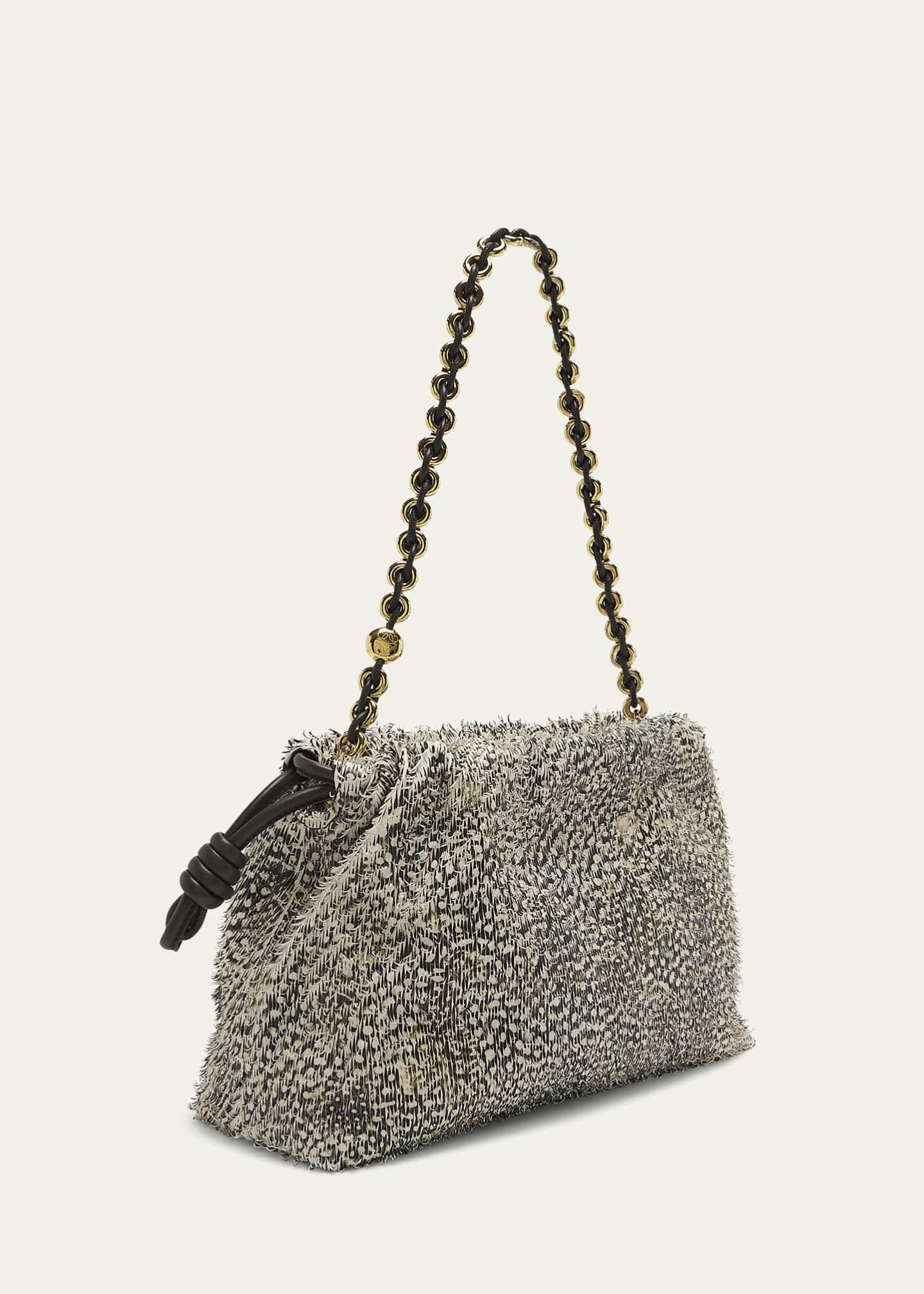 Loewe Flamenco Medium Shoulder Bag in Feathered Leather Image 3 of 6