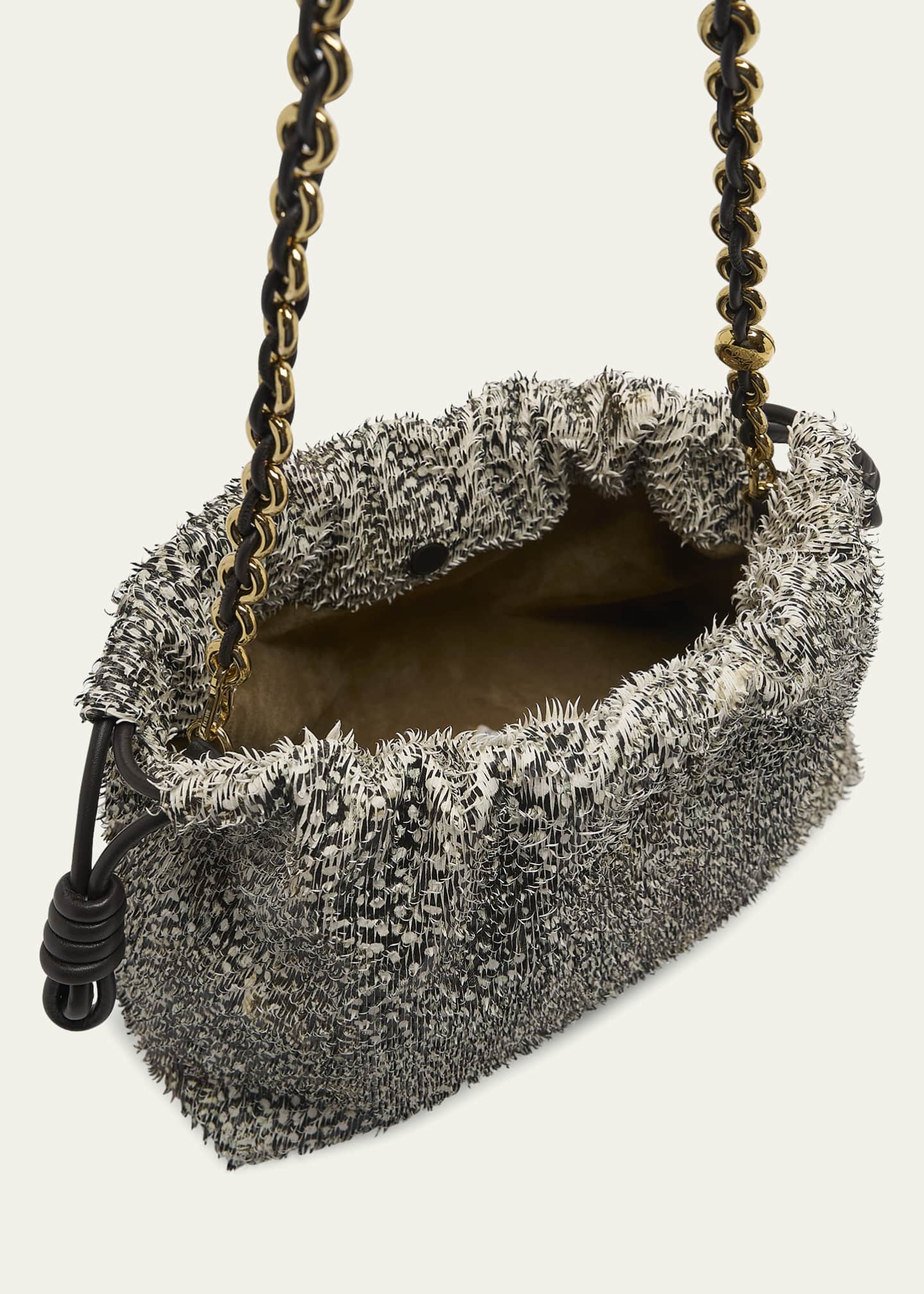 Loewe Flamenco Medium Shoulder Bag in Feathered Leather Image 4 of 6
