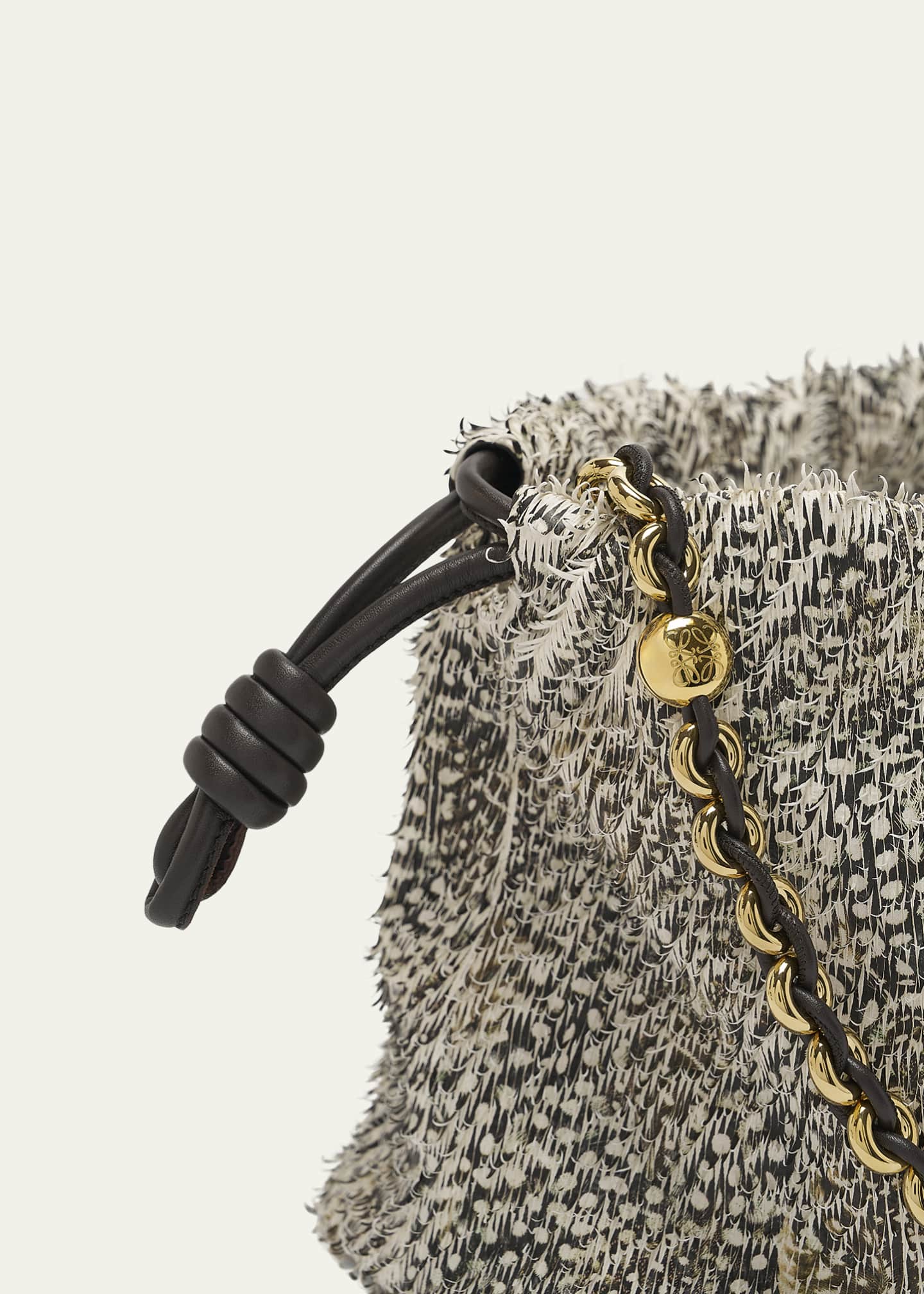 Loewe Flamenco Medium Shoulder Bag in Feathered Leather Image 6 of 6