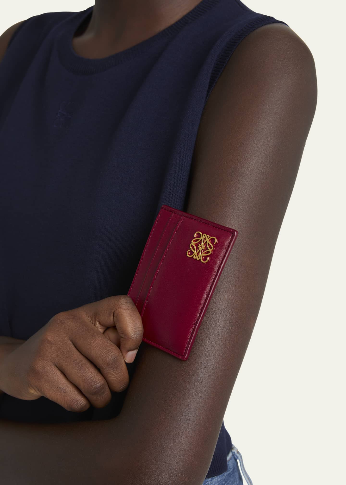 Loewe Anagrame Puffer Card Holder in Leather Image 2 of 3