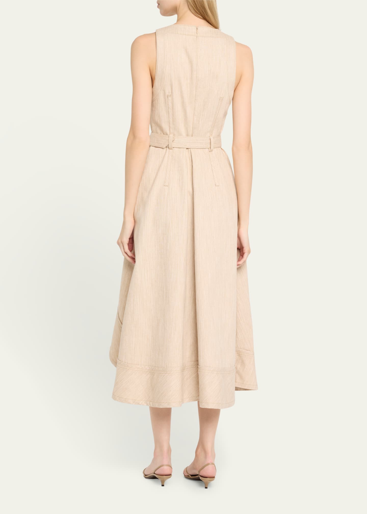 Cinq a Sept Zelda Belted Melange Midi Dress Image 3 of 5