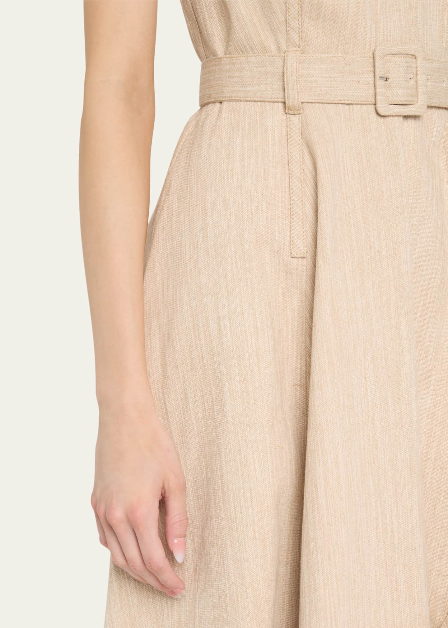 Cinq a Sept Zelda Belted Melange Midi Dress Image 5 of 5