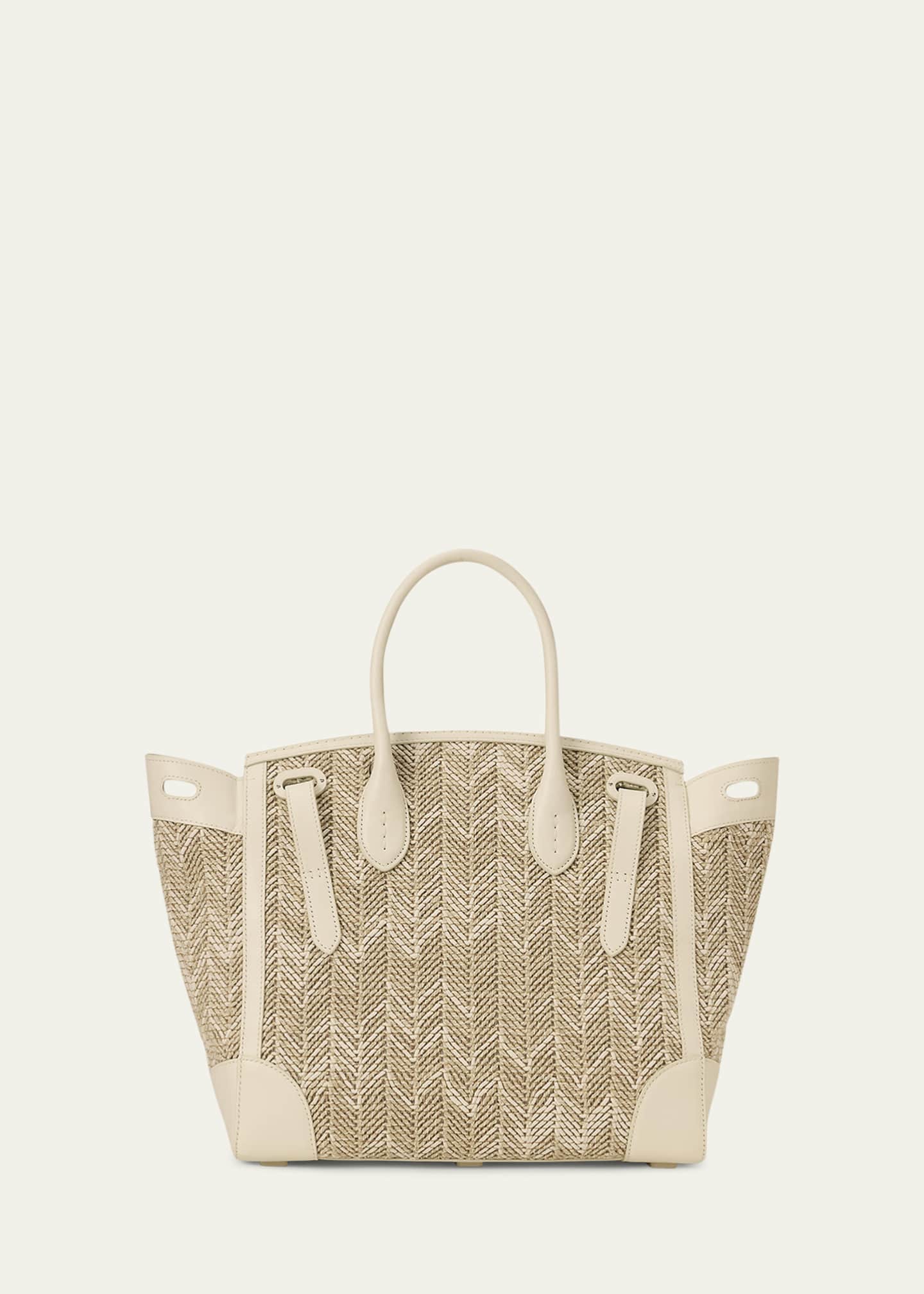 Ralph Lauren Collection Ricky 33 Herringbone Woven Tote Bag Image 3 of 6