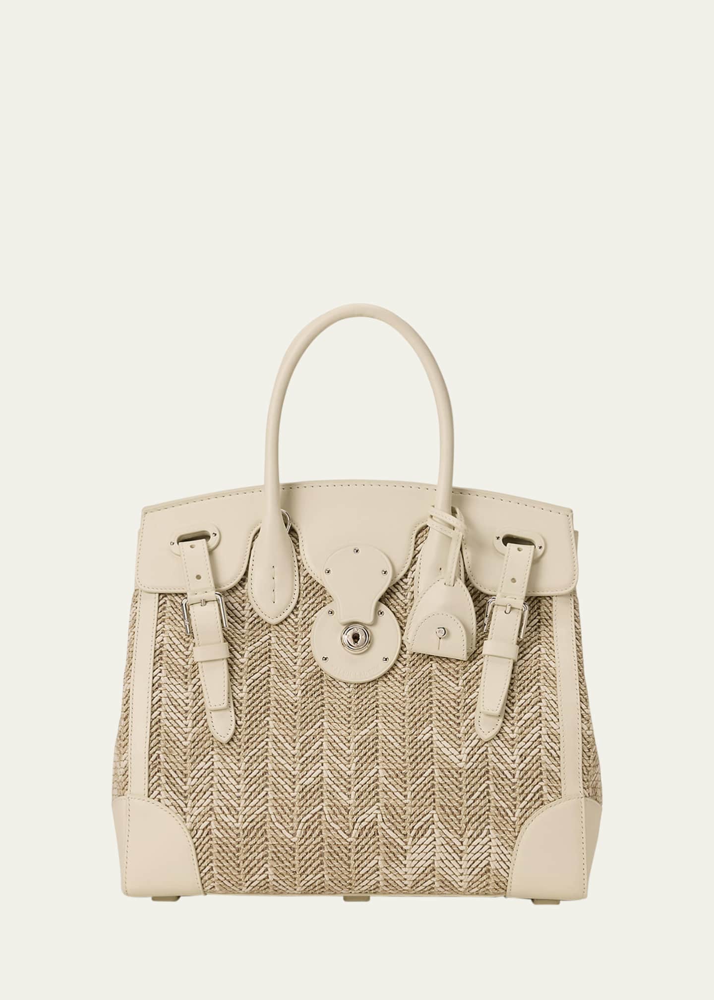 Ralph Lauren Collection Ricky 33 Herringbone Woven Tote Bag Image 1 of 6