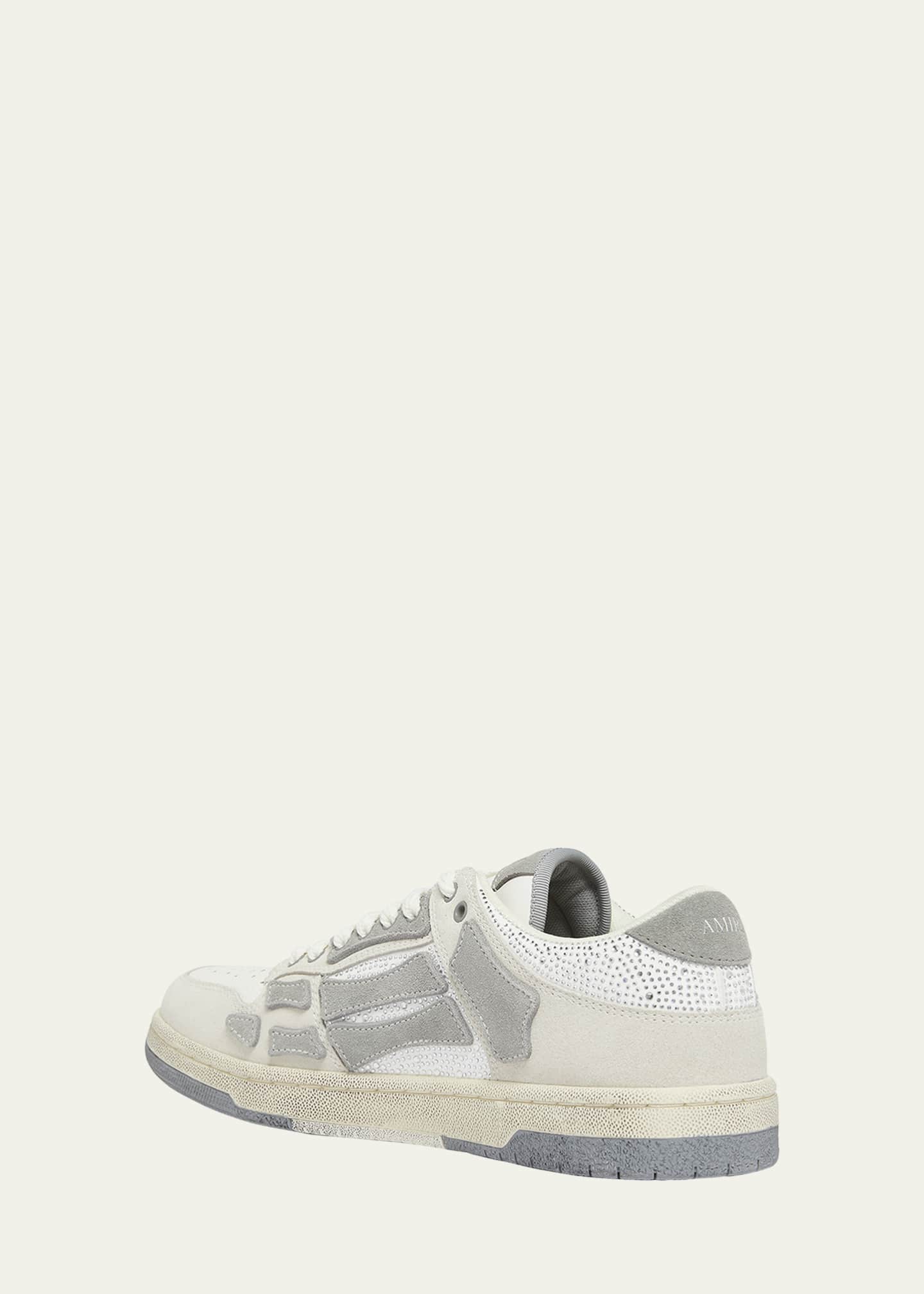 Amiri Men's Skel Low Suede Crystal-Embellished Sneakers Image 3 of 5
