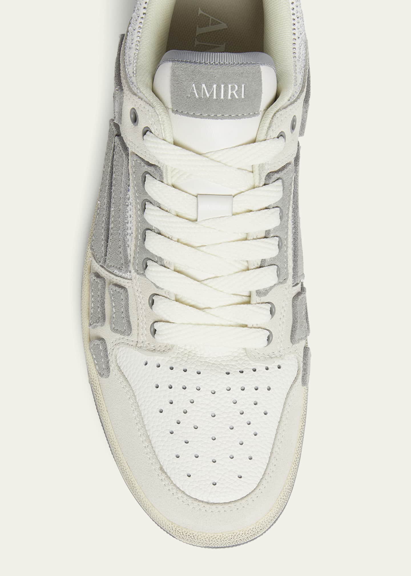 Amiri Men's Skel Low Suede Crystal-Embellished Sneakers Image 4 of 5