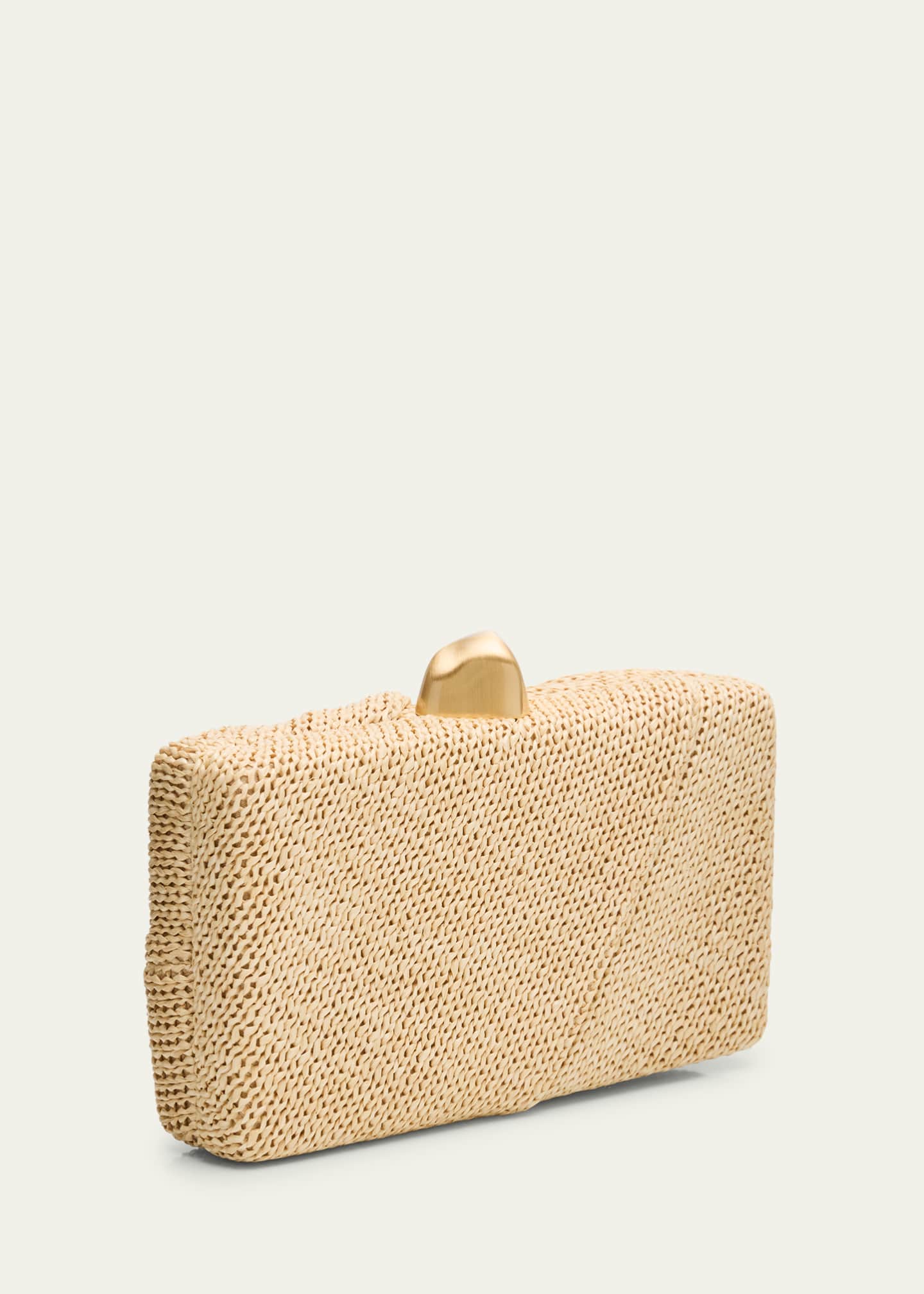Cult Gaia Lisse Twisted Raffia Clutch Bag Image 2 of 4