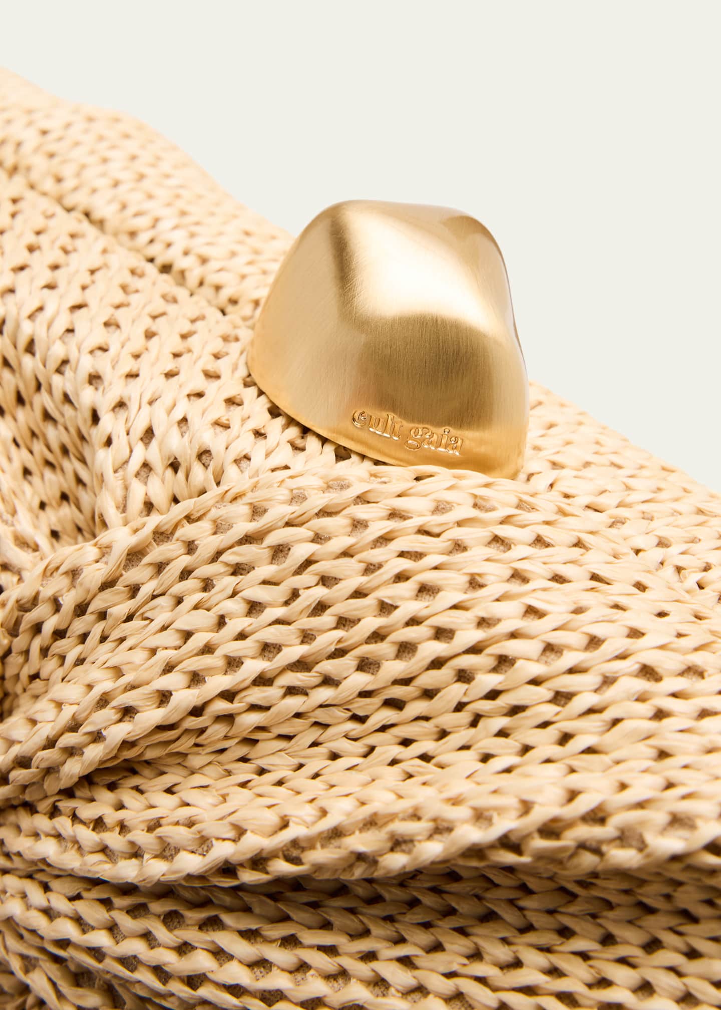 Cult Gaia Lisse Twisted Raffia Clutch Bag Image 4 of 4