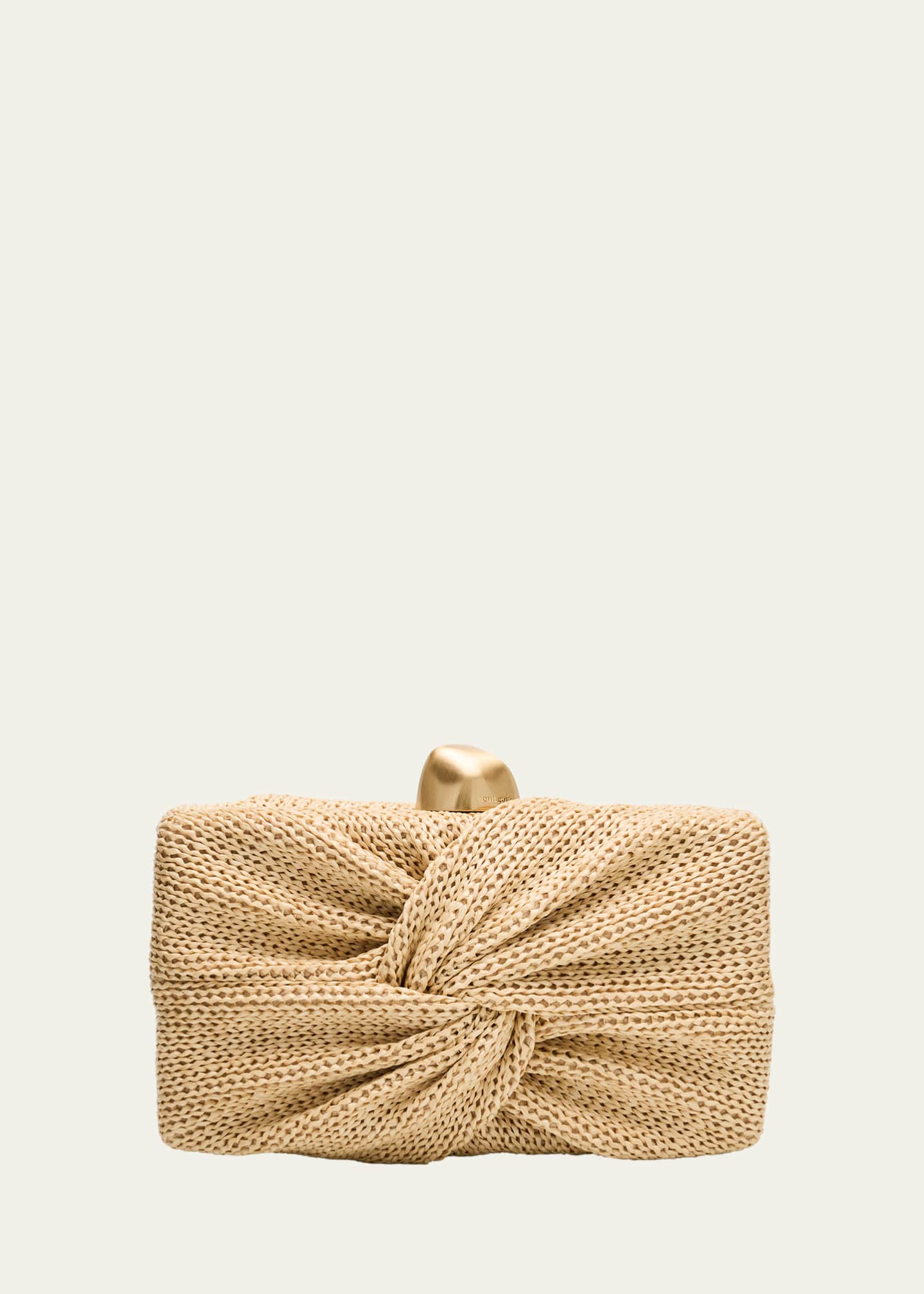 Cult Gaia Lisse Twisted Raffia Clutch Bag Image 1 of 4