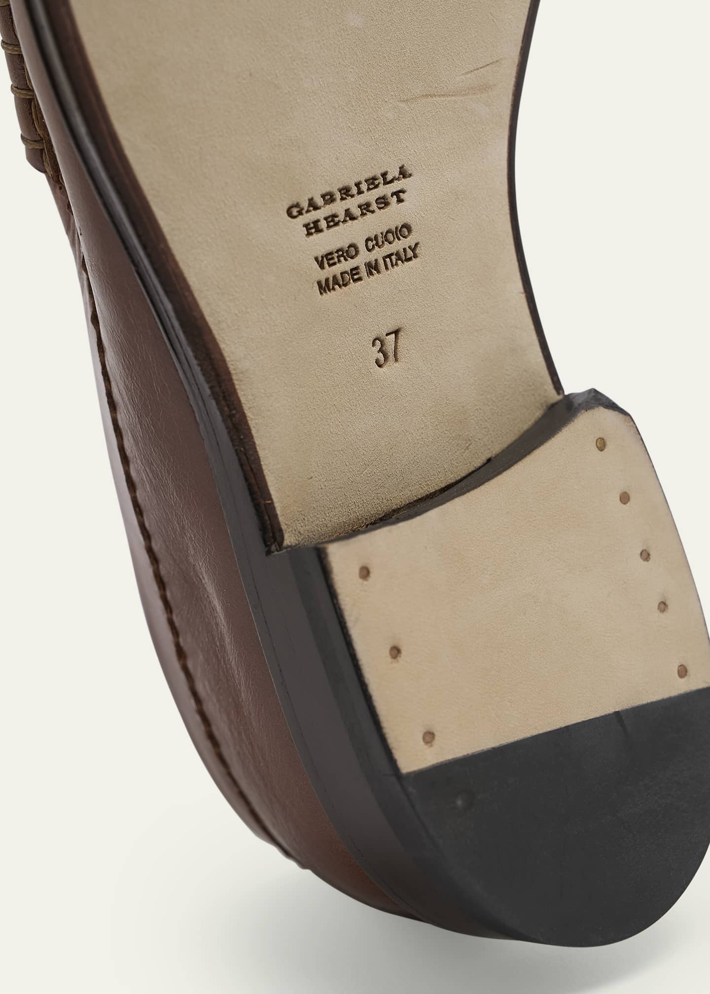 Gabriela Hearst Seren Leather Slip-On Loafers Image 3 of 4