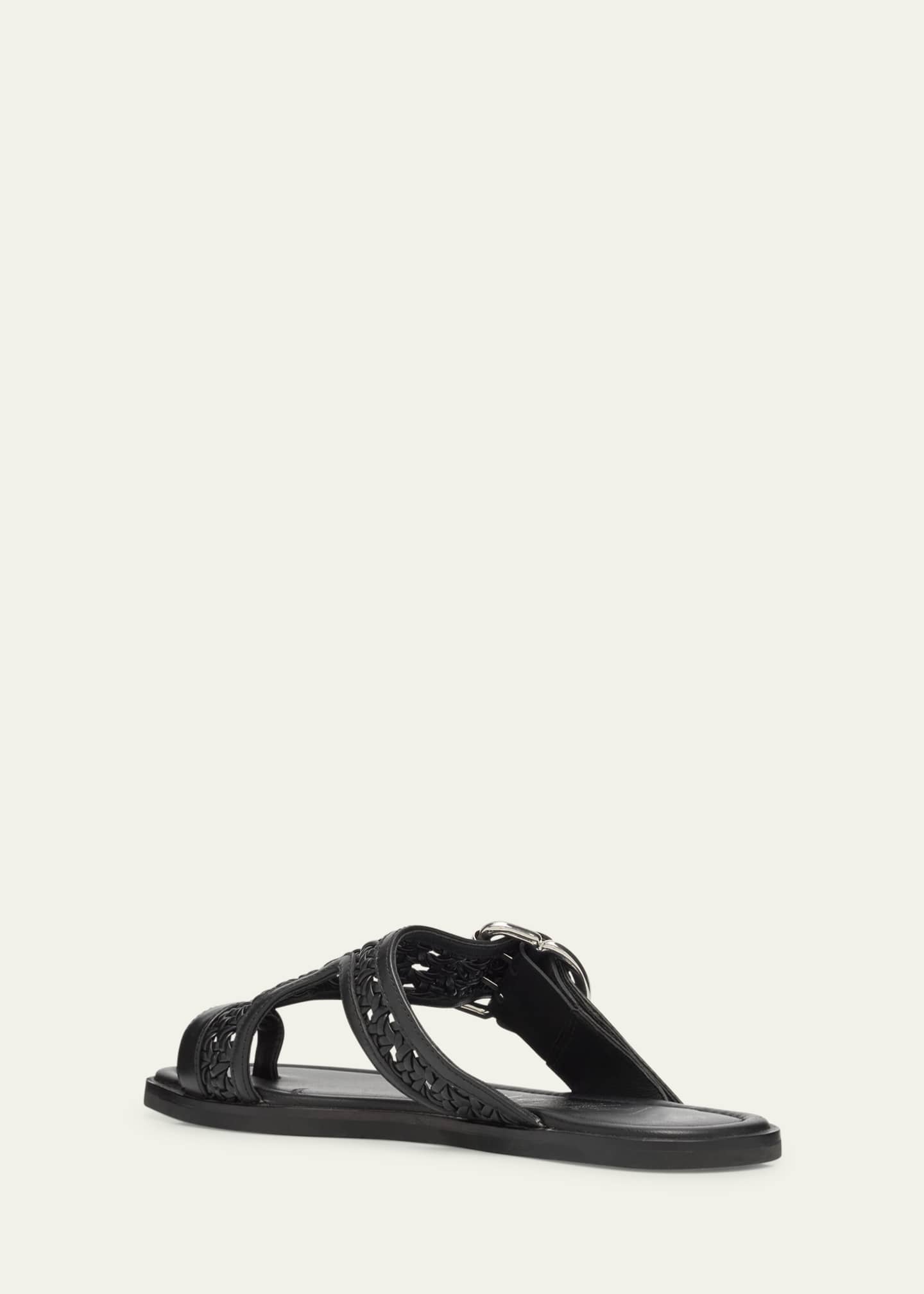 3.1 Phillip Lim Leather Macrame Z-Strap Slide Sandals Image 4 of 6