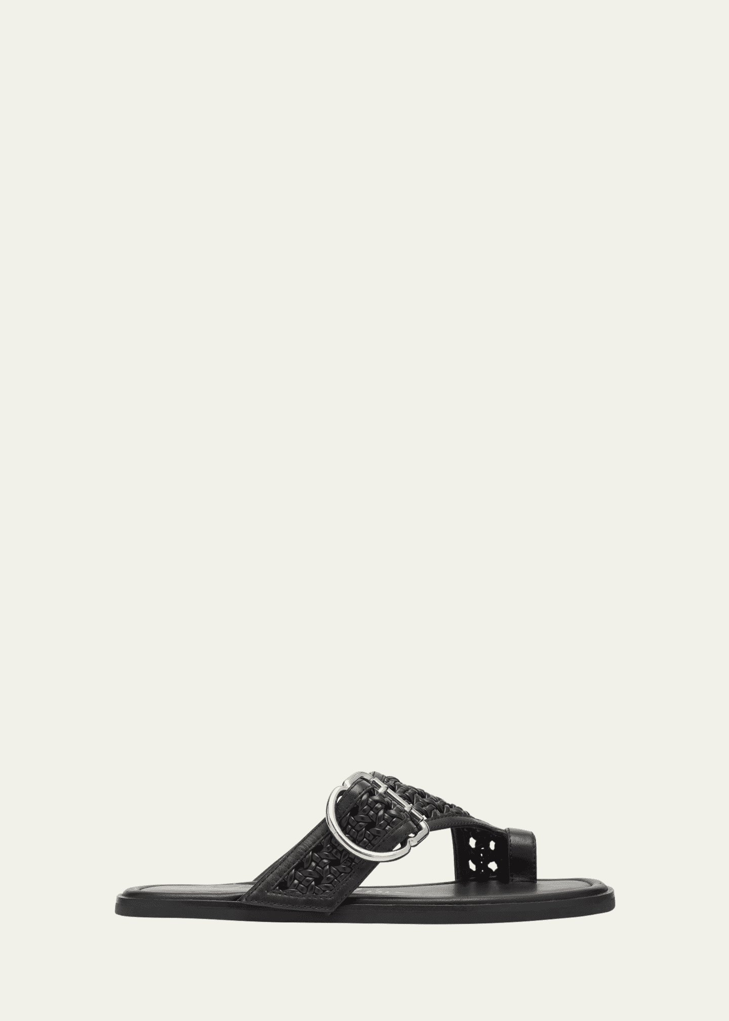 3.1 Phillip Lim Leather Macrame Z-Strap Slide Sandals Image 1 of 6