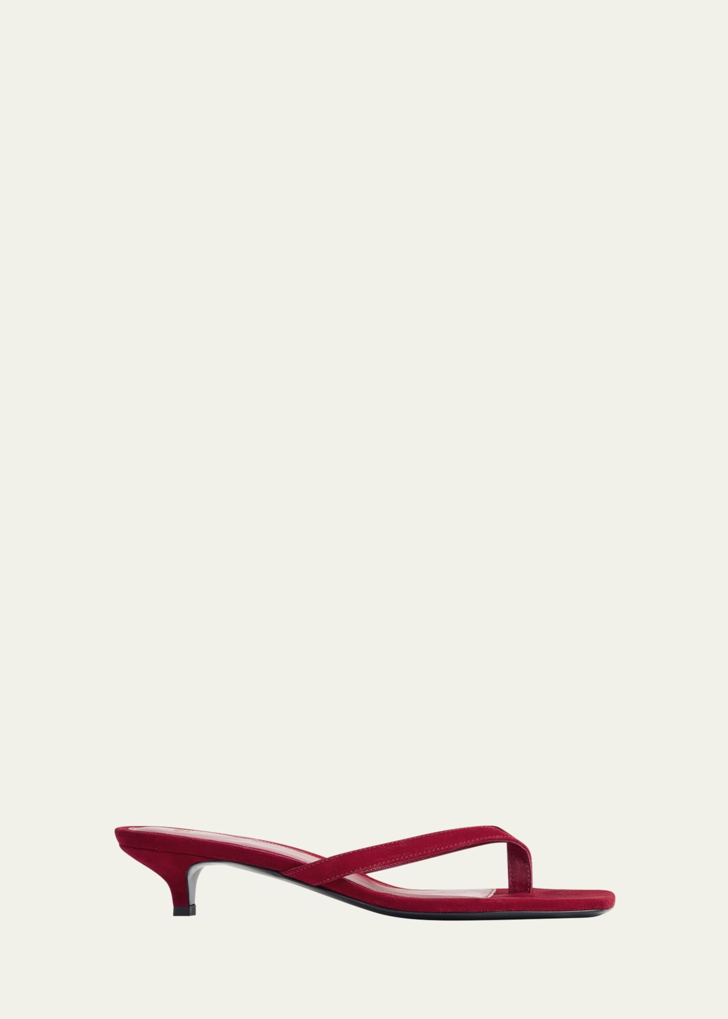 Toteme Leather Flip Flop Kitten Heels