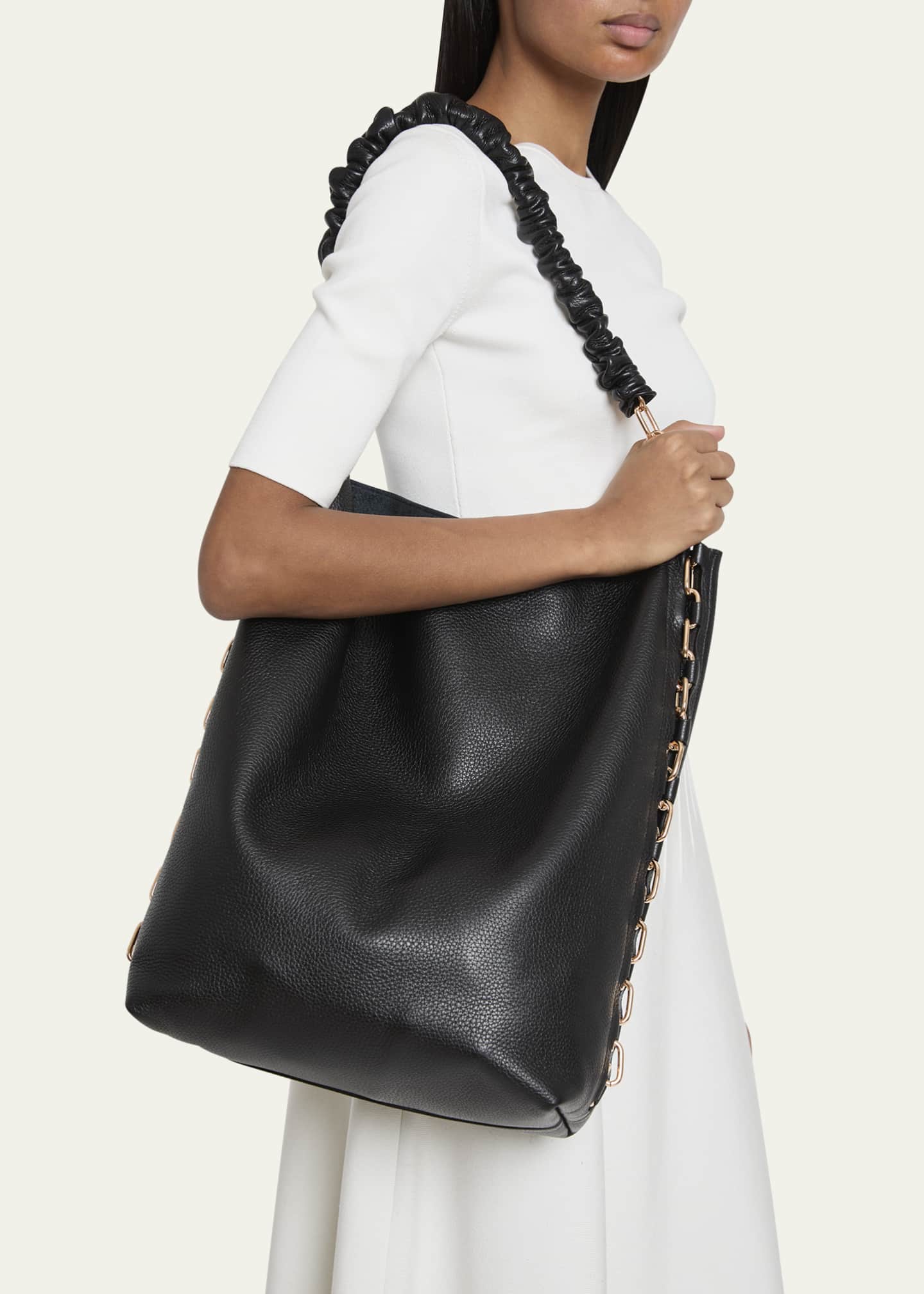 Gabriela Hearst Chain Leather Tote Bag Image 2 of 6