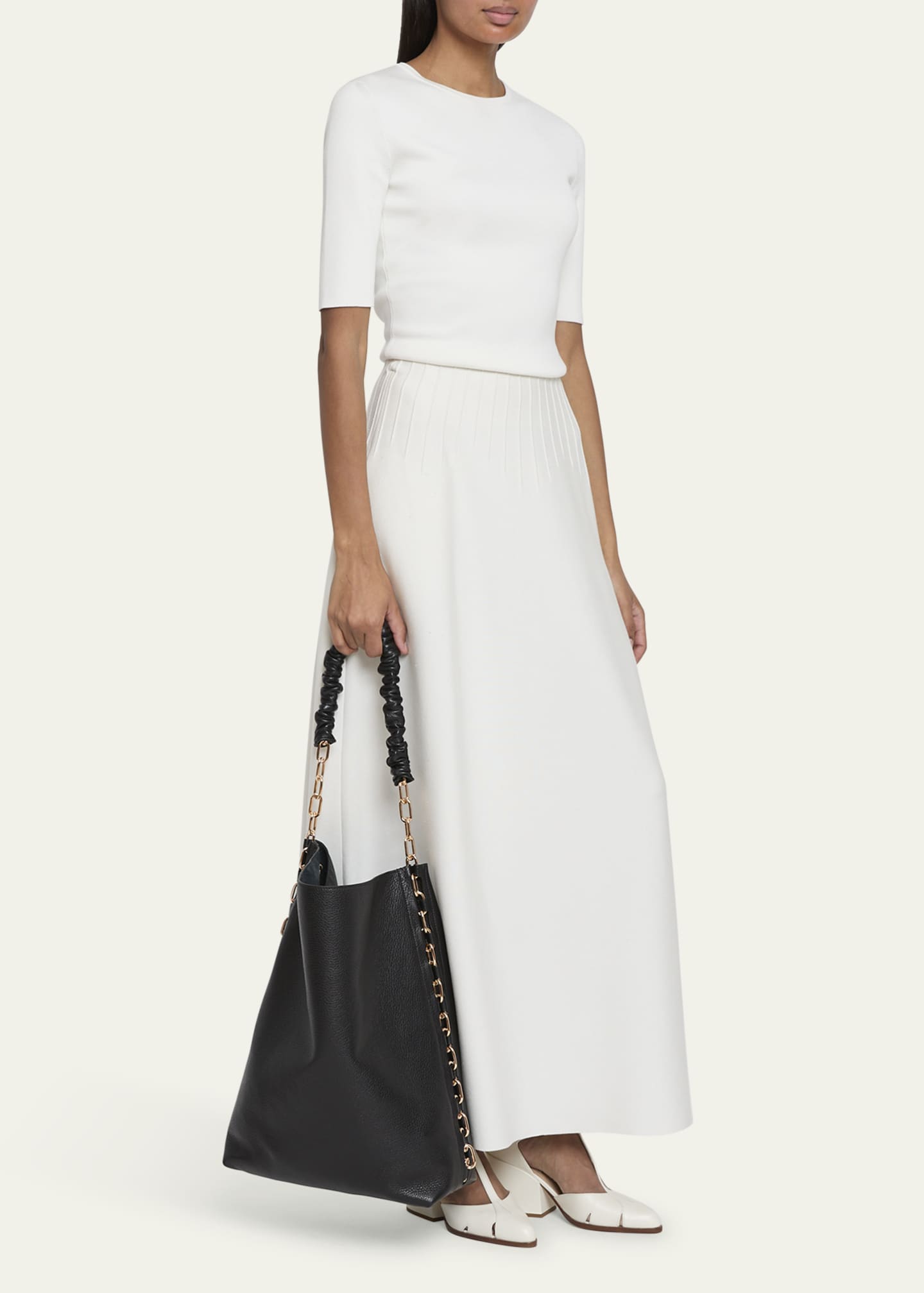 Gabriela Hearst Chain Leather Tote Bag Image 5 of 6