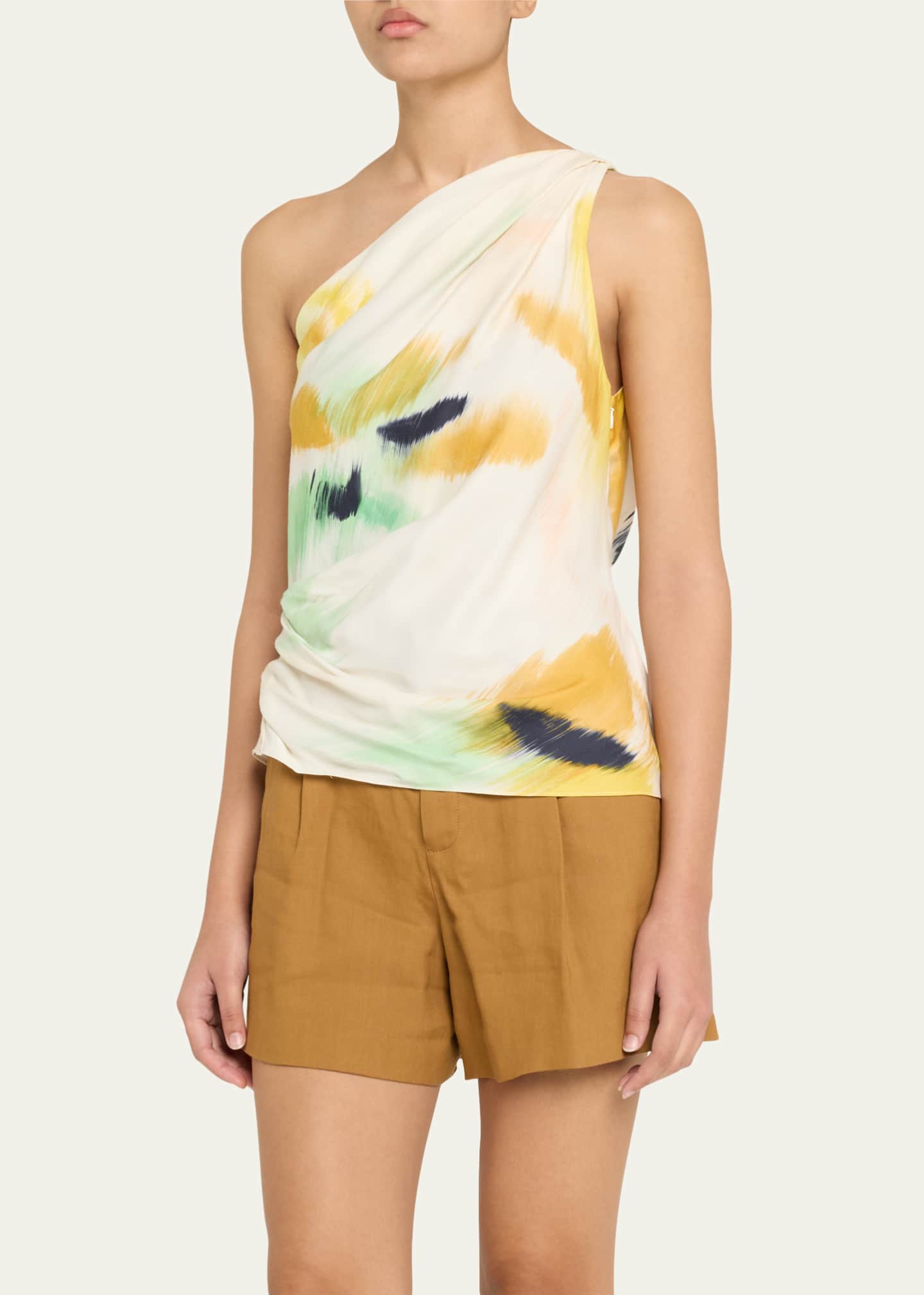 A.L.C. Aster Sleeveless Ruched One-Shoulder Top Image 4 of 5