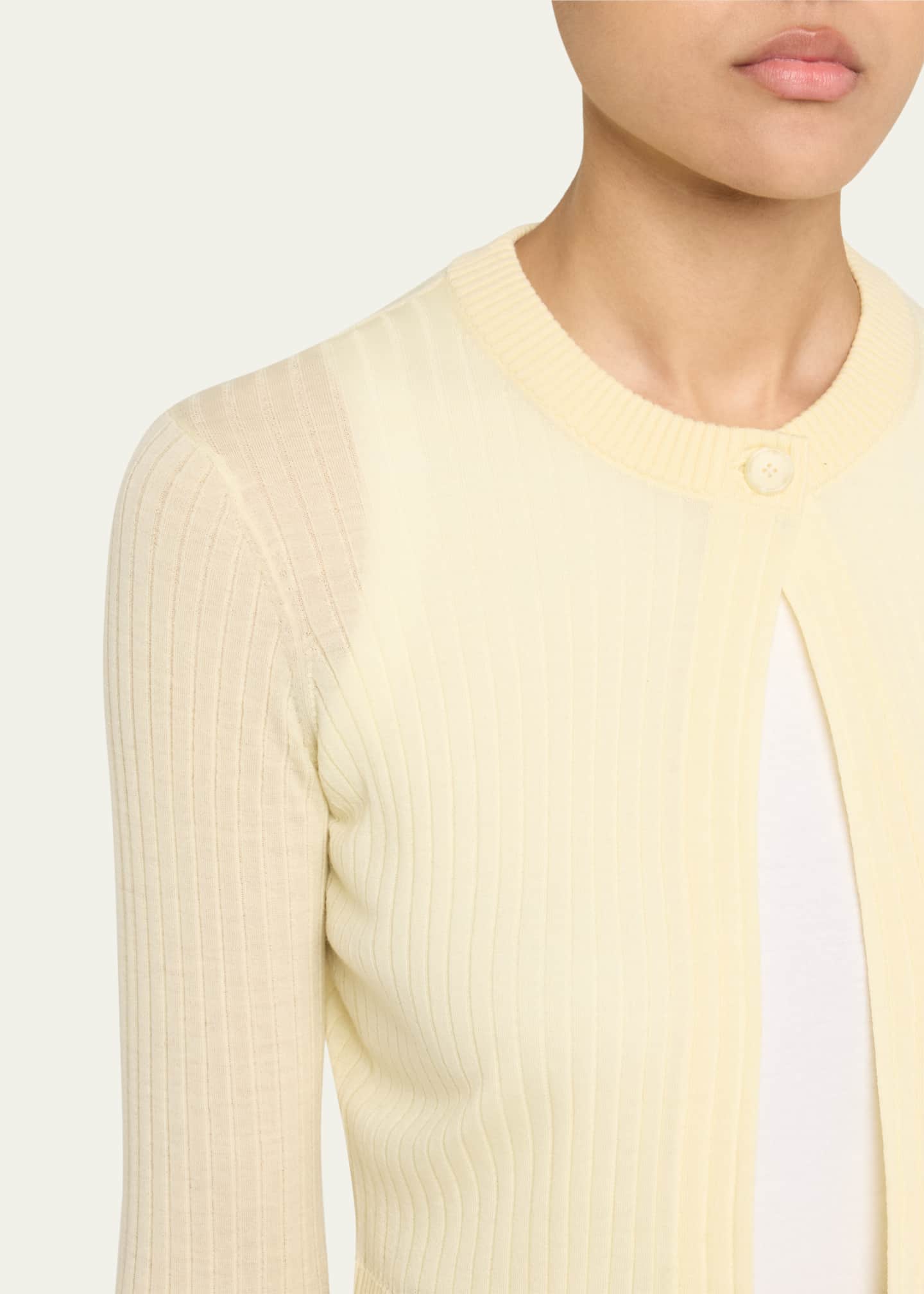 Chloe Single-Button Crop Cardgian - Thumbnail 5