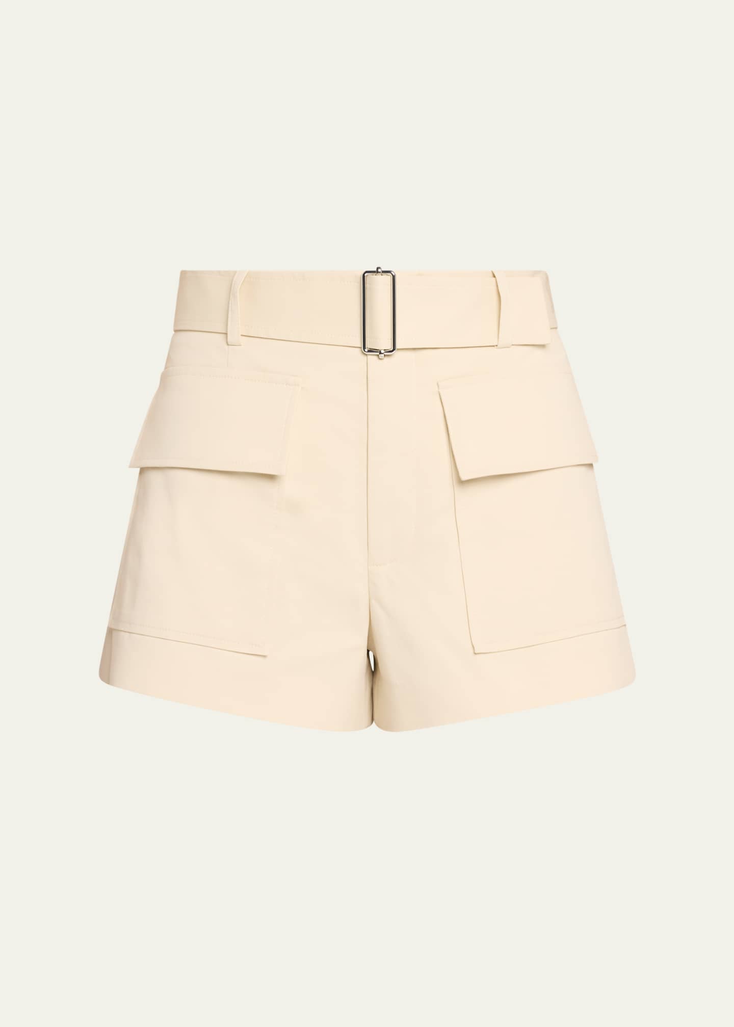 A.L.C. Oakland Belted Twill Shorts Image 1 of 5