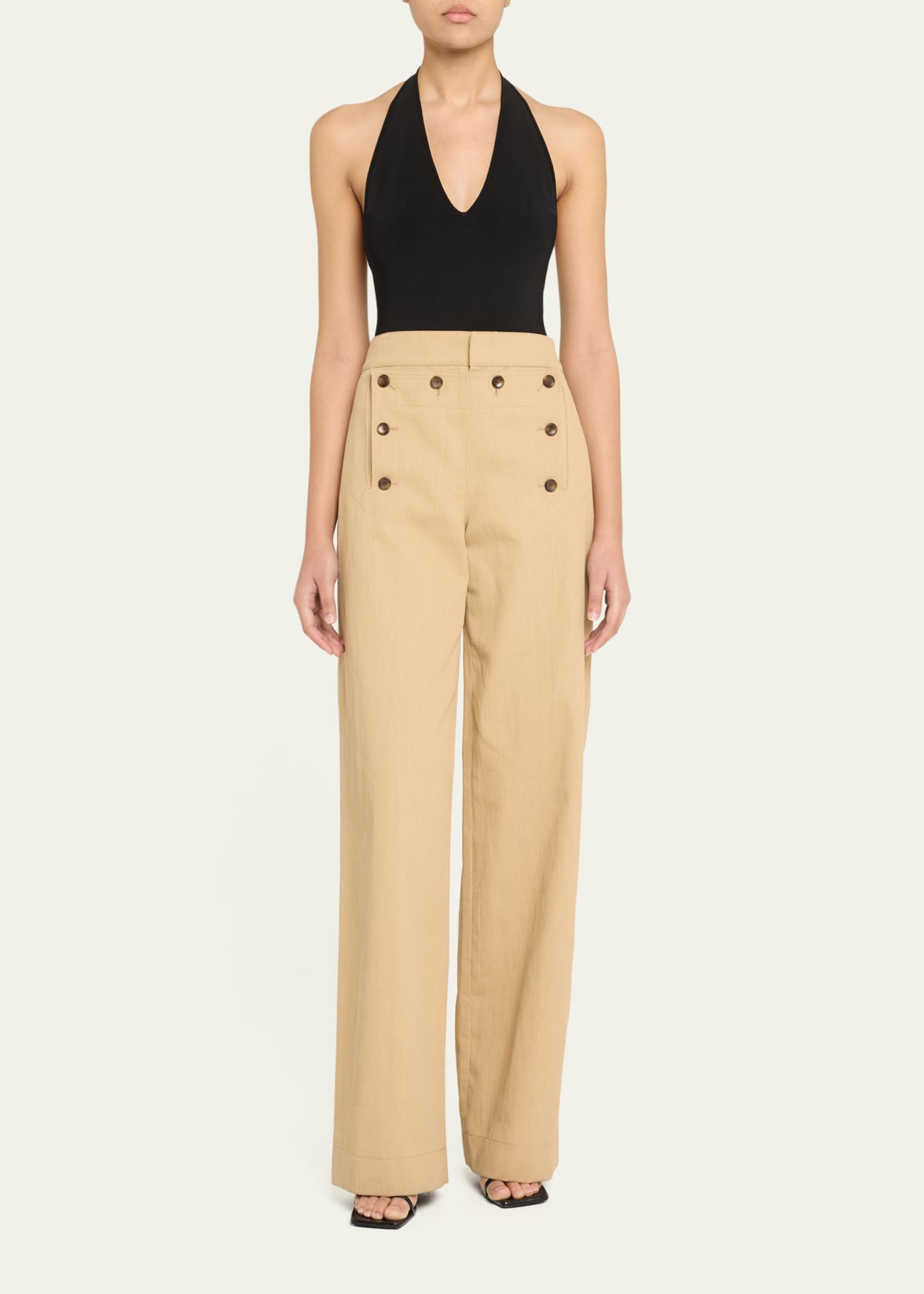 A.L.C. Lila Plunge Halter-Neck Bodysuit Image 2 of 5