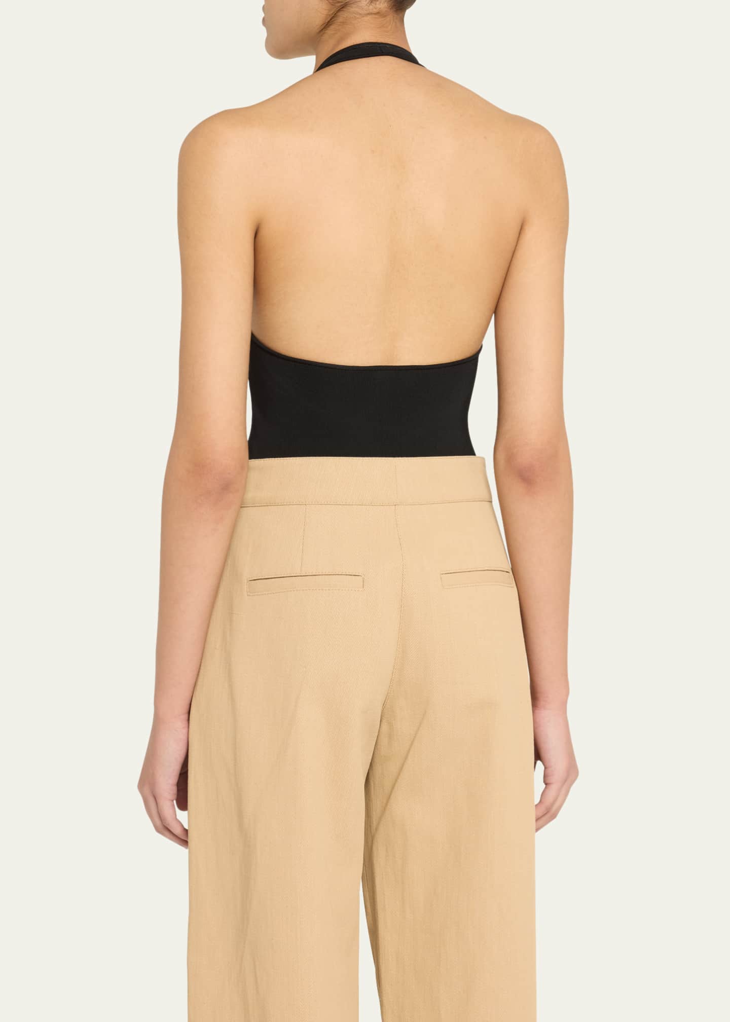A.L.C. Lila Plunge Halter-Neck Bodysuit Image 3 of 5